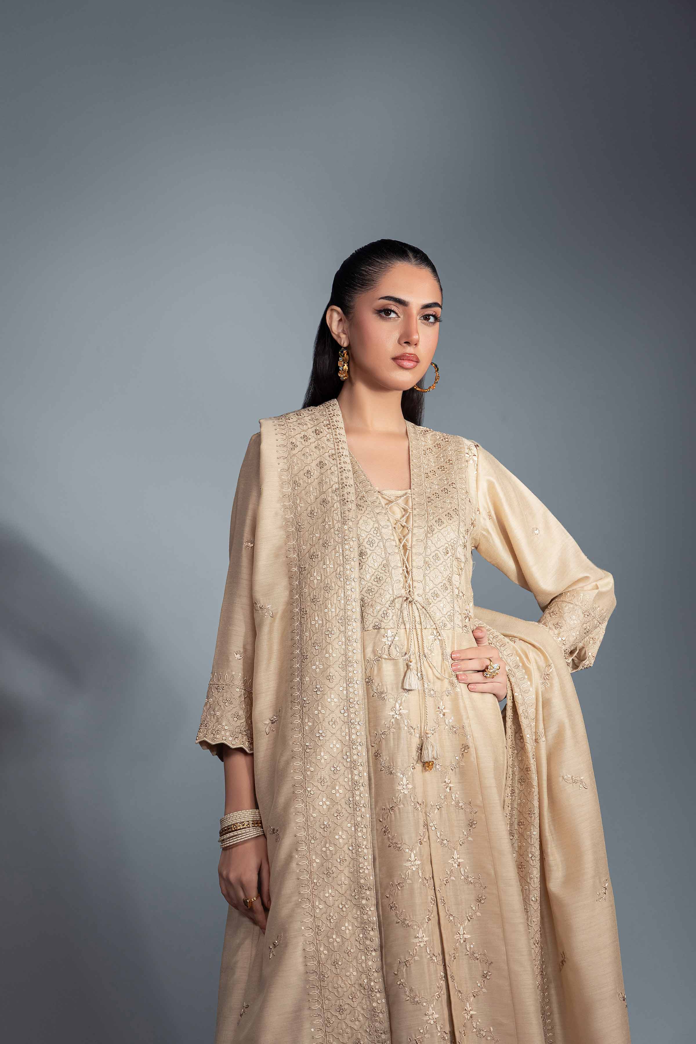 3 Piece - Embroidered Suit - KFW24-29 - Image 6
