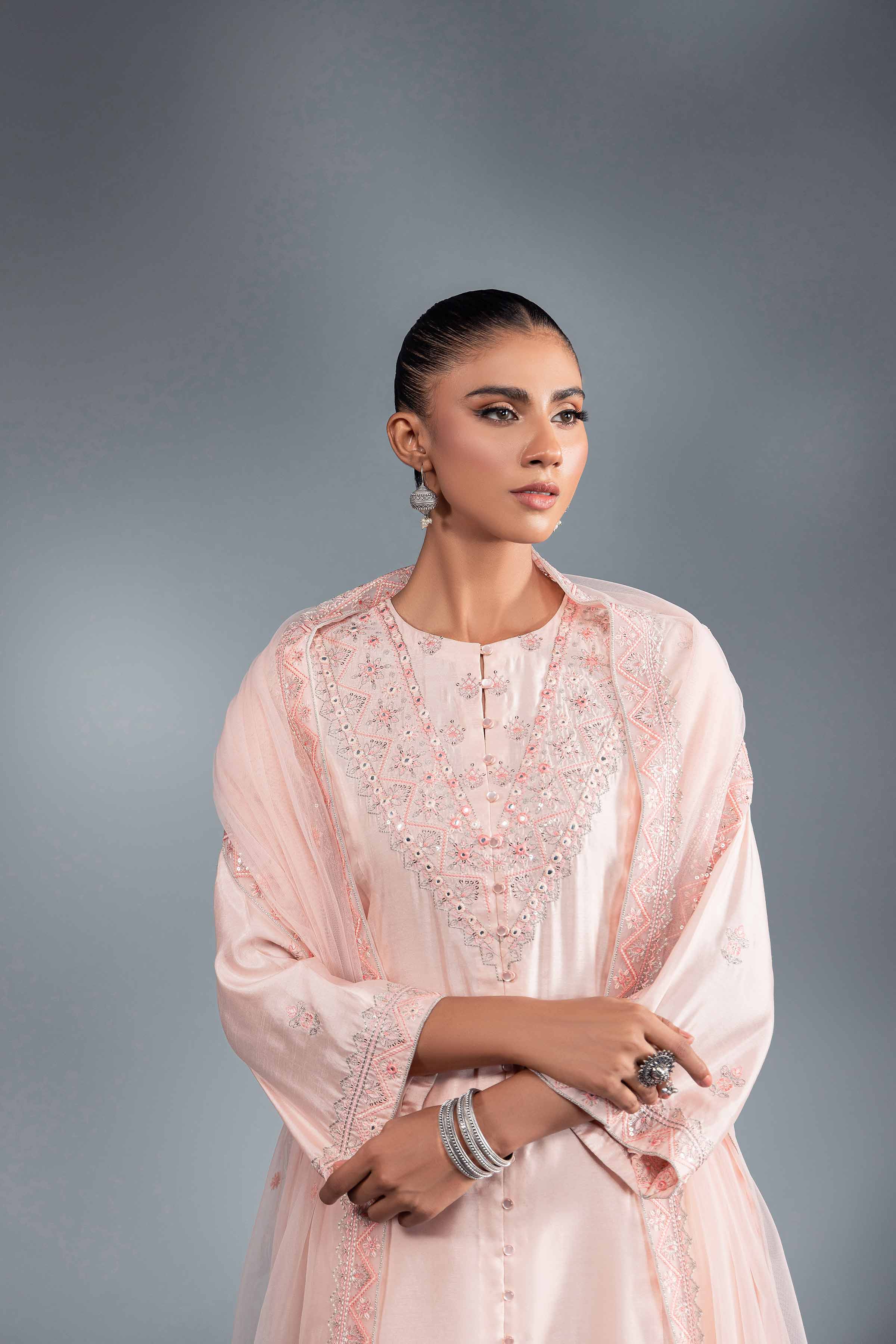 3 Piece - Embroidered Suit - KFW24-31 - Image 6