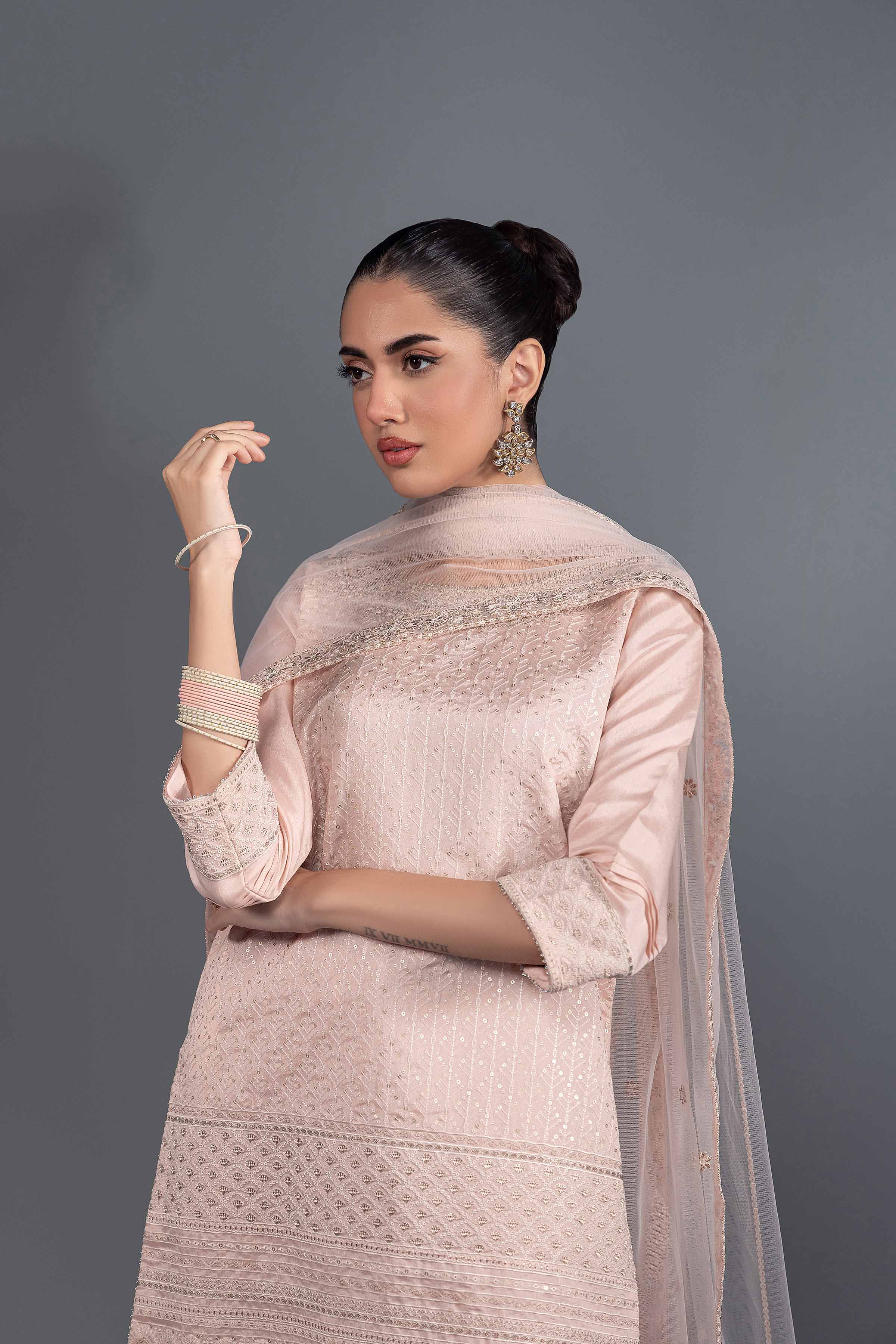 3 Piece - Embroidered Suit - KFW24-35 - Image 8