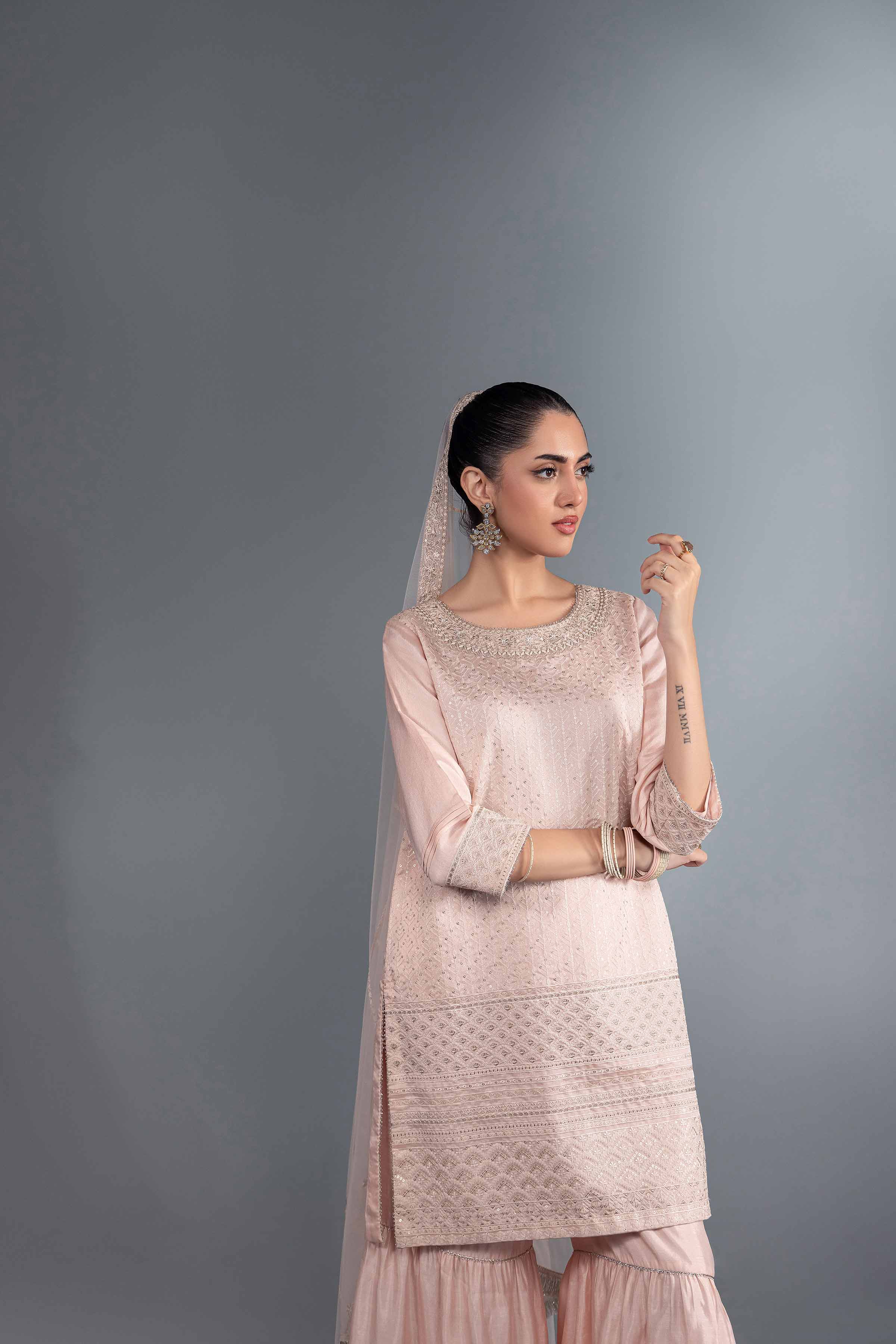 3 Piece - Embroidered Suit - KFW24-35 - Image 9
