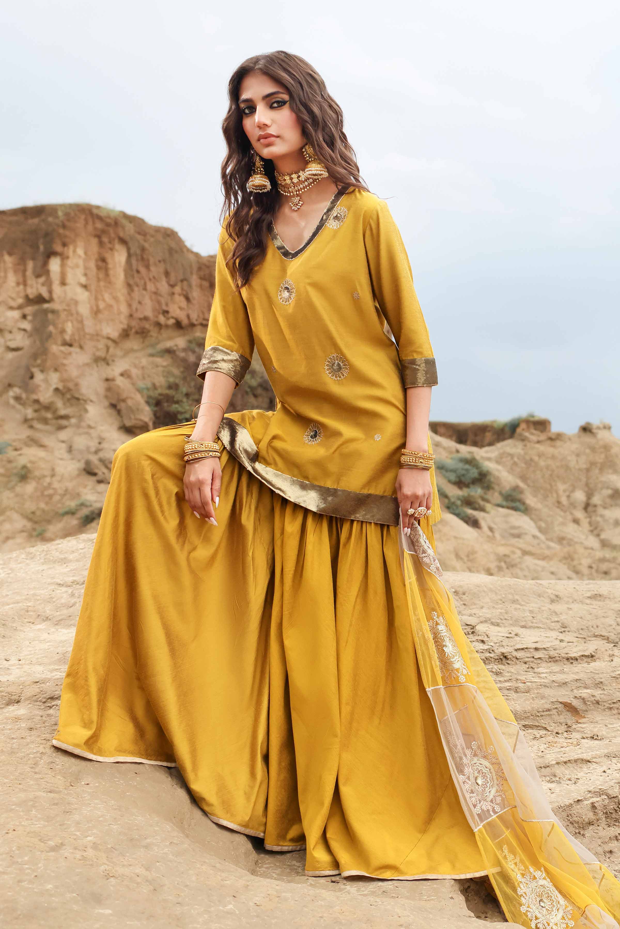 3 Piece - Embroidered Suit - KFW24-37 - Image 2