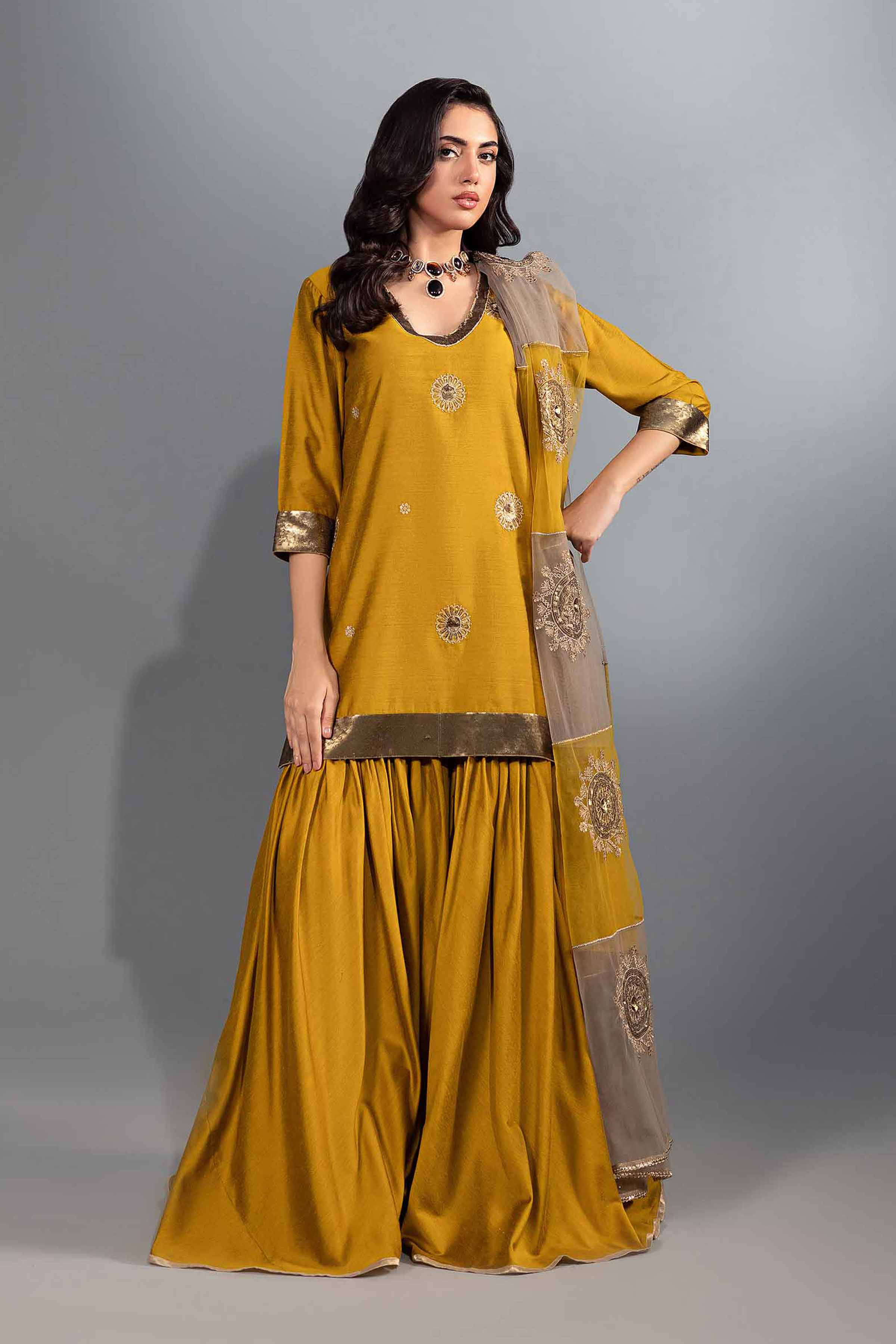 3 Piece - Embroidered Suit - KFW24-37 - Image 3