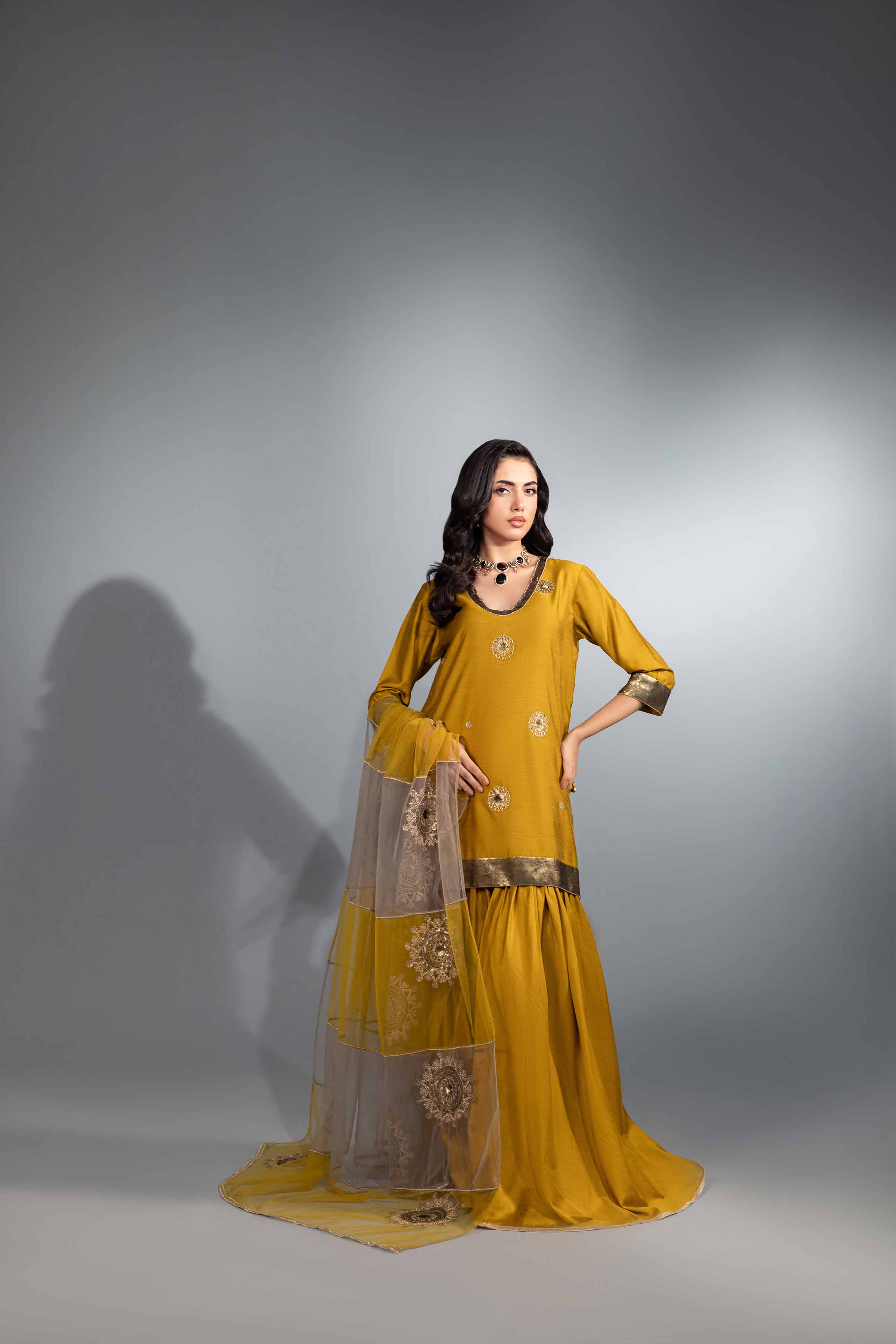 3 Piece - Embroidered Suit - KFW24-37 - Image 6