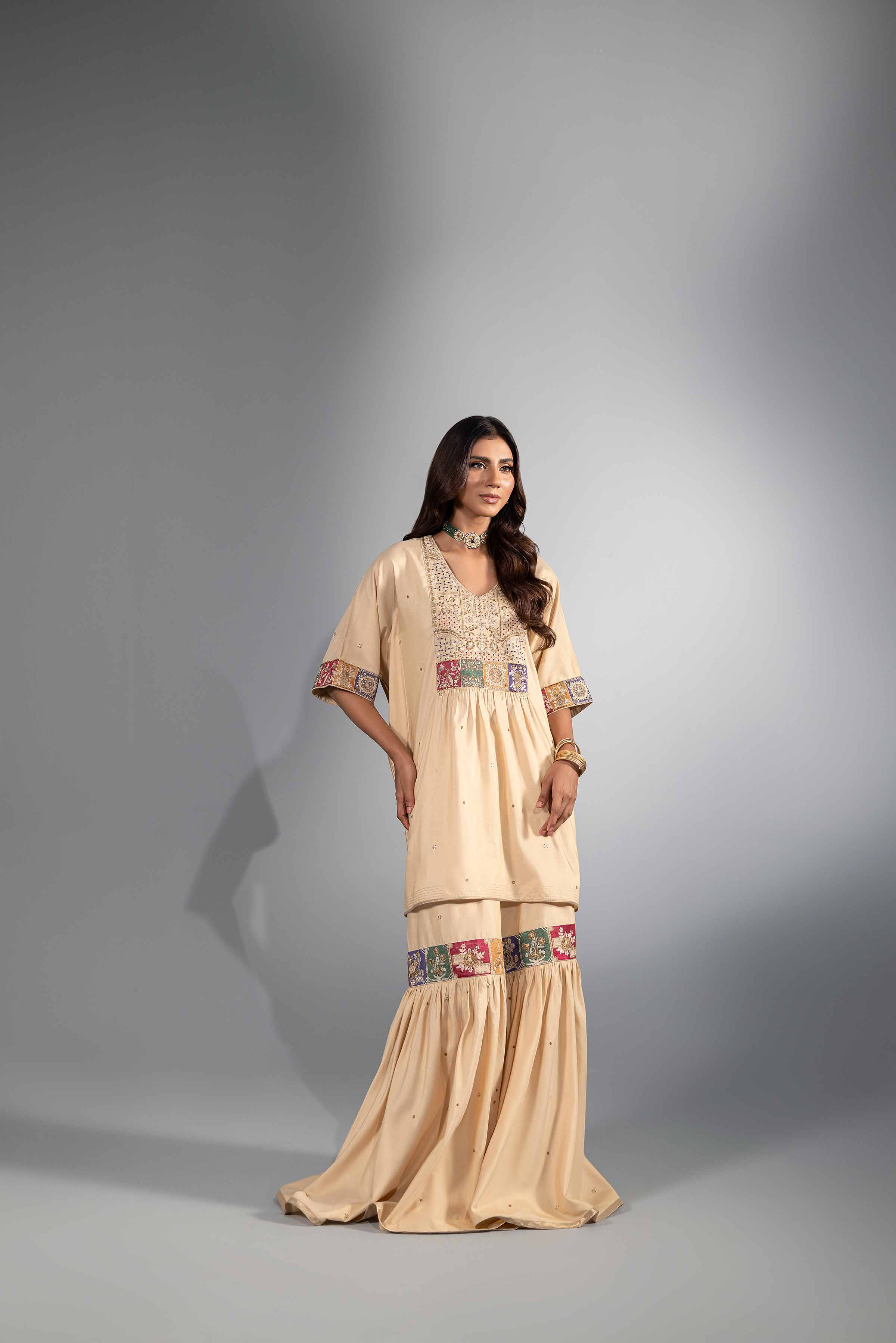 2 Piece - Embroidered Suit - KFW24-38 - Image 4