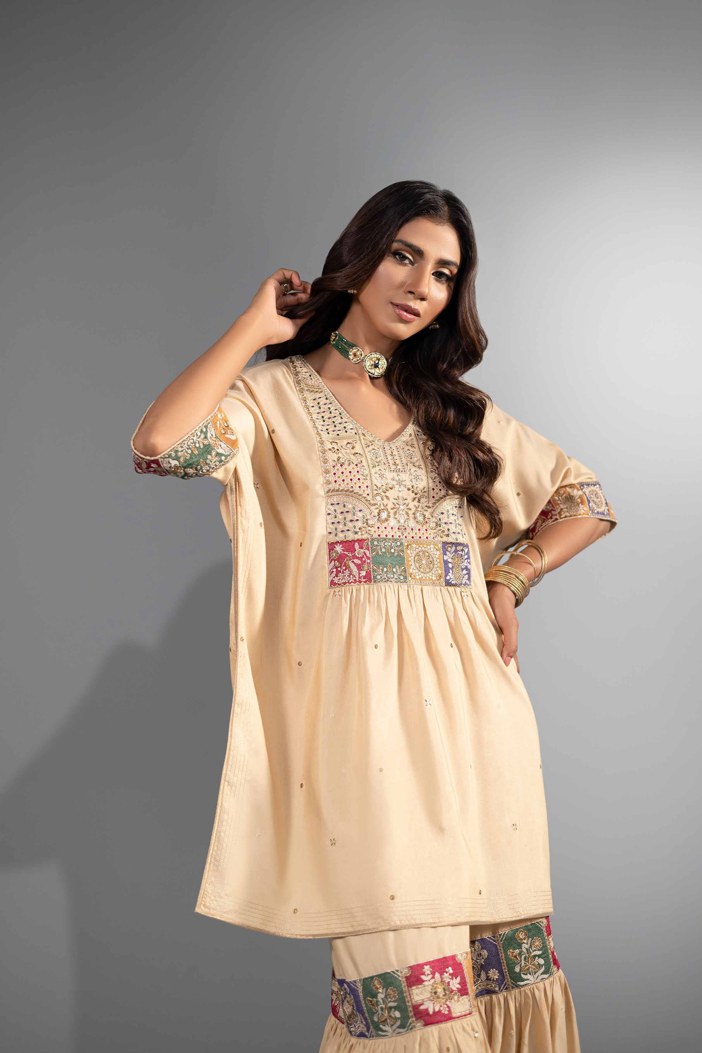 2 Piece - Embroidered Suit - KFW24-38 - Image 5