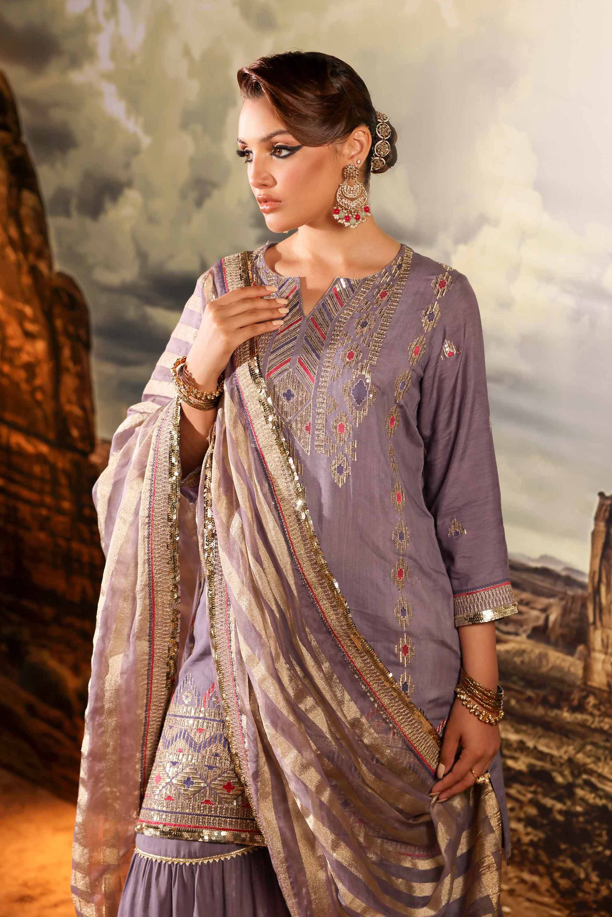 3 Piece - Embroidered Suit - KFW24-39 - Image 2