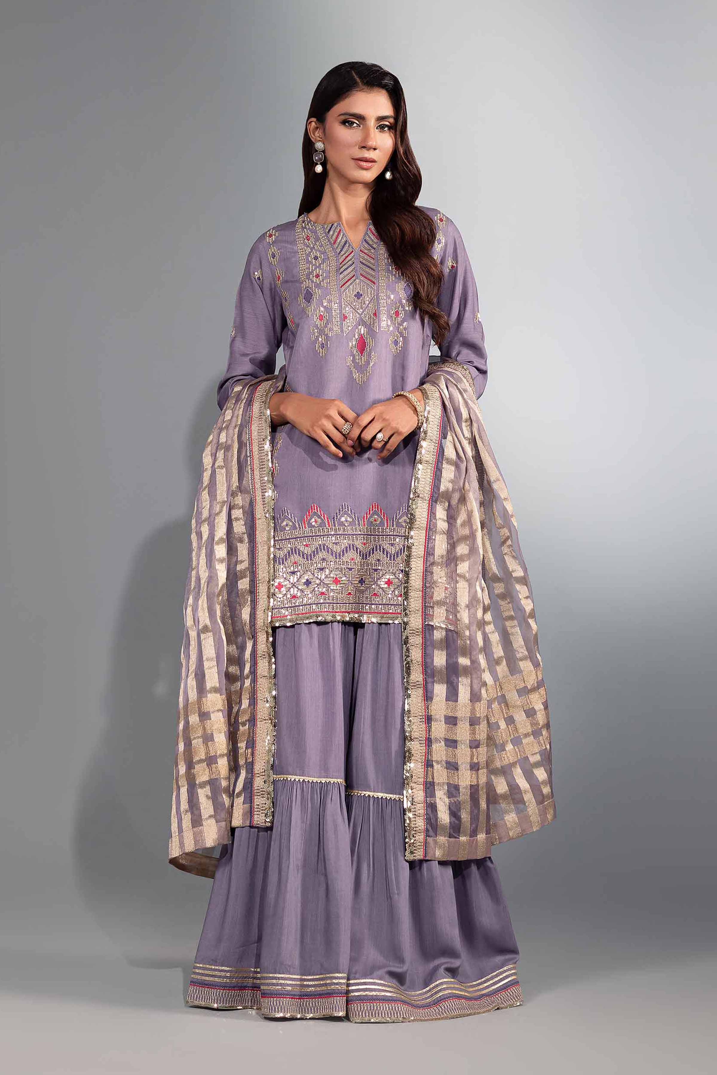 3 Piece - Embroidered Suit - KFW24-39 - Image 3
