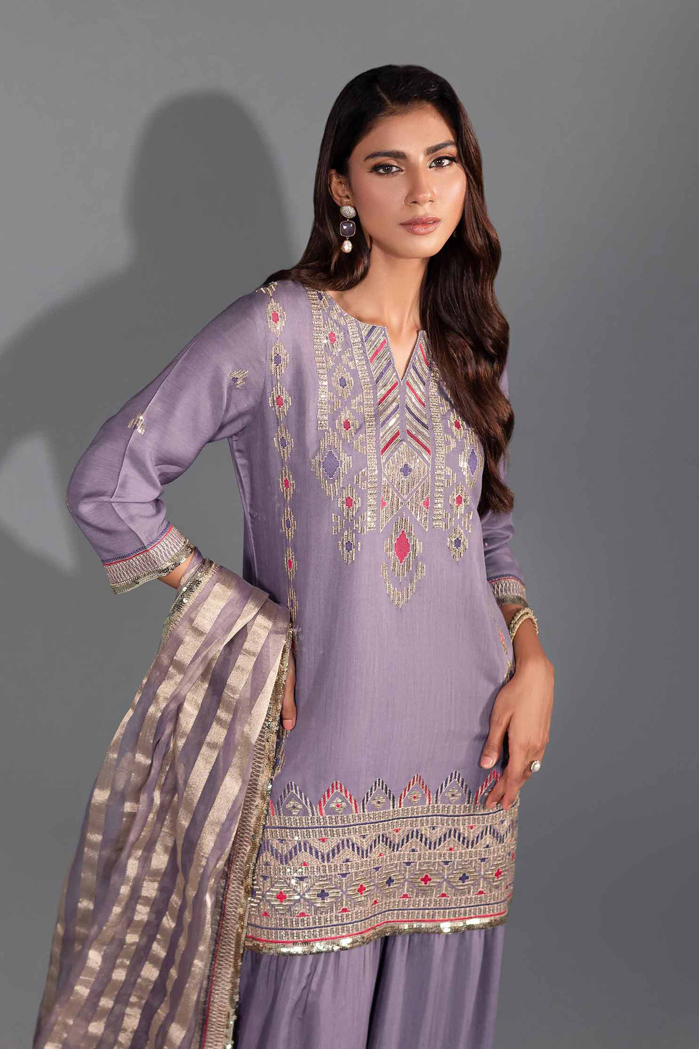 3 Piece - Embroidered Suit - KFW24-39 - Image 4