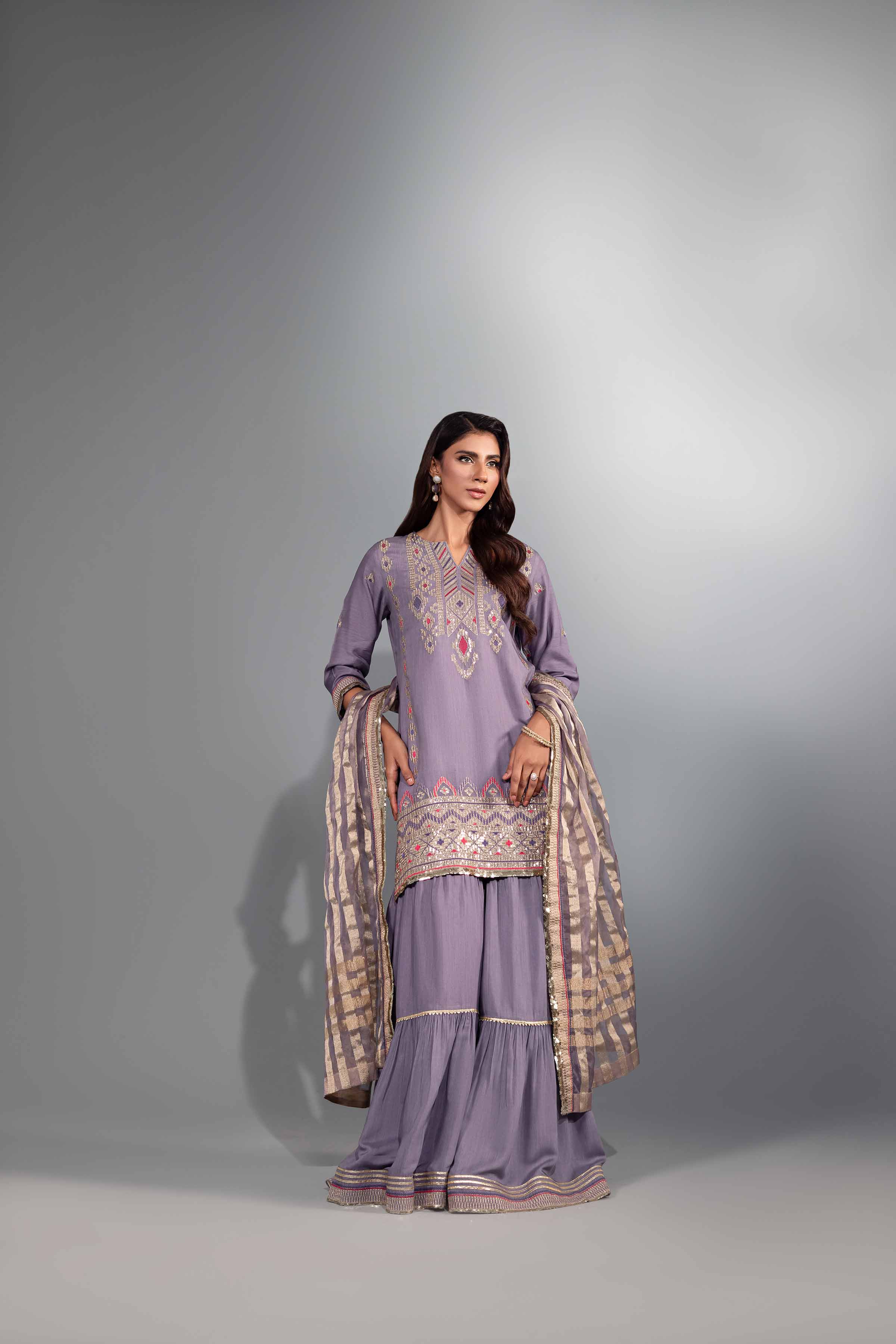 3 Piece - Embroidered Suit - KFW24-39 - Image 6