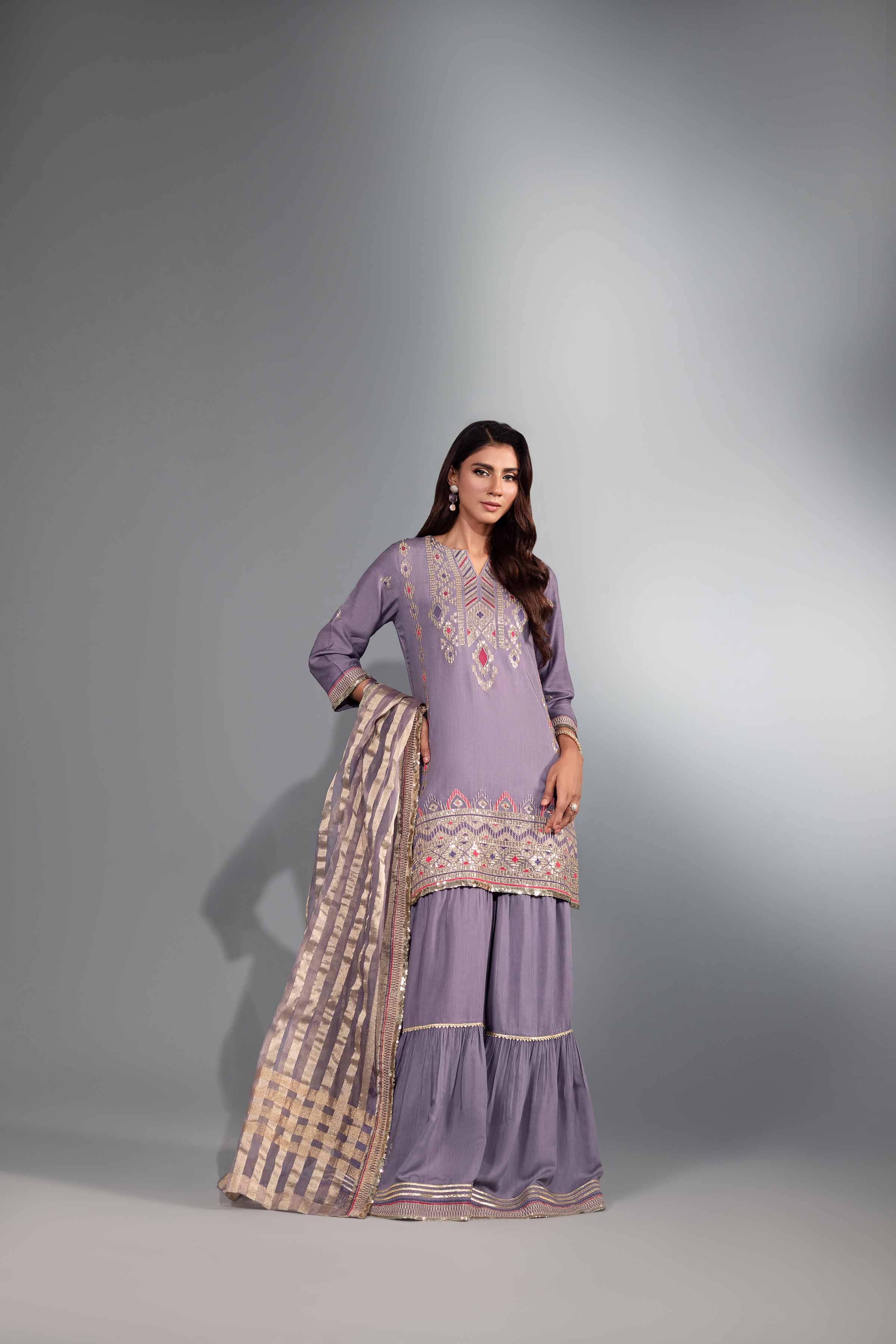 3 Piece - Embroidered Suit - KFW24-39 - Image 7