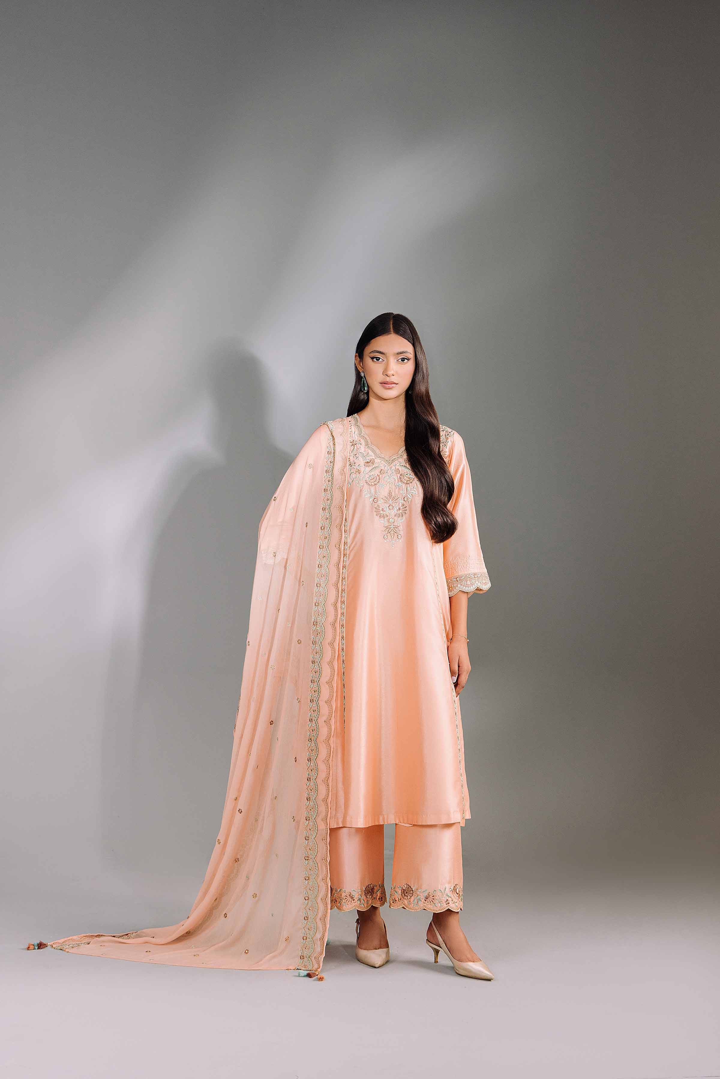 3 Piece - Embroidered Suit - KFW24-40 - Image 4
