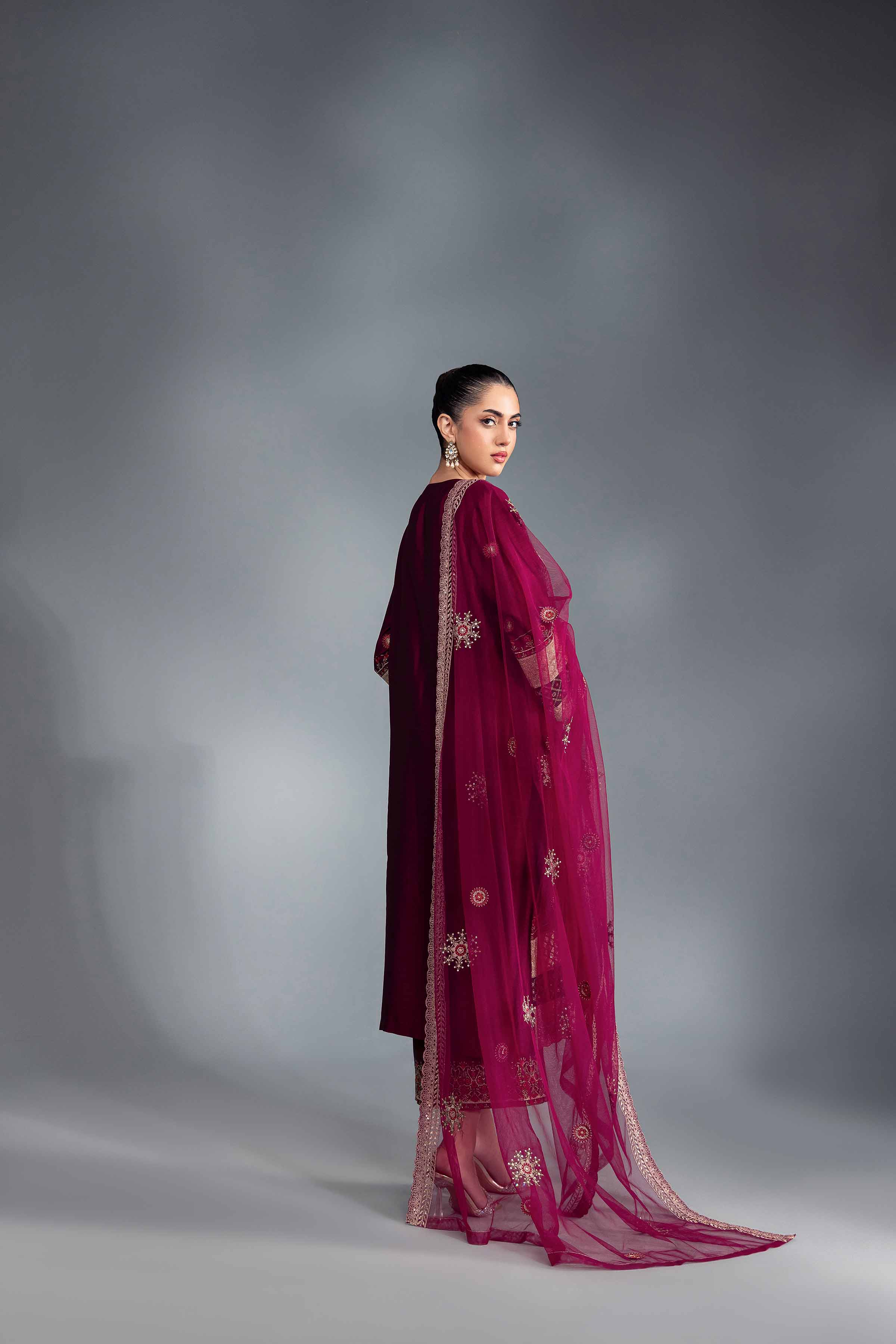 3 Piece - Embroidered Suit - KFW24-41 - Image 3