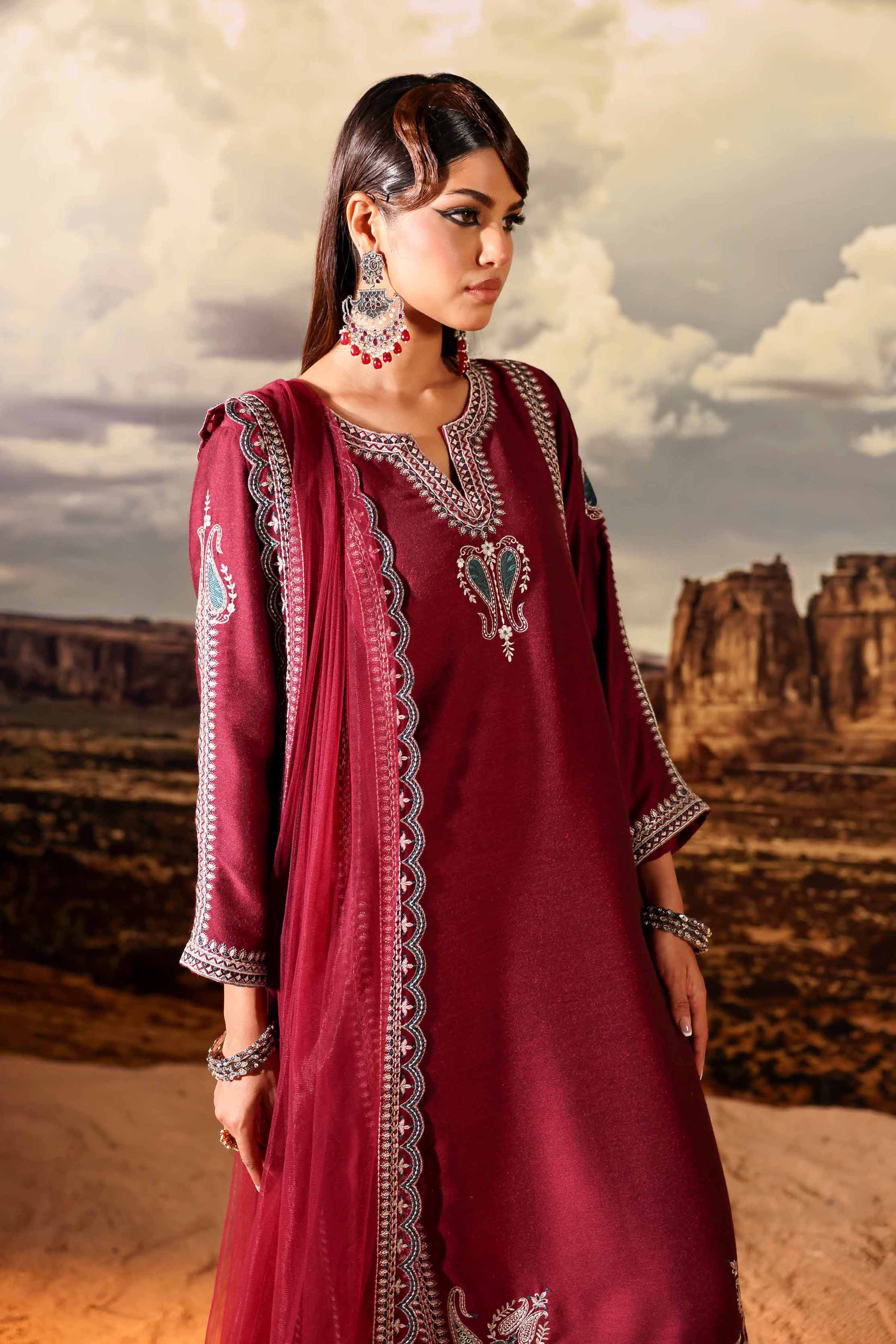 3 Piece - Embroidered Suit - KFW24-42 - Image 2