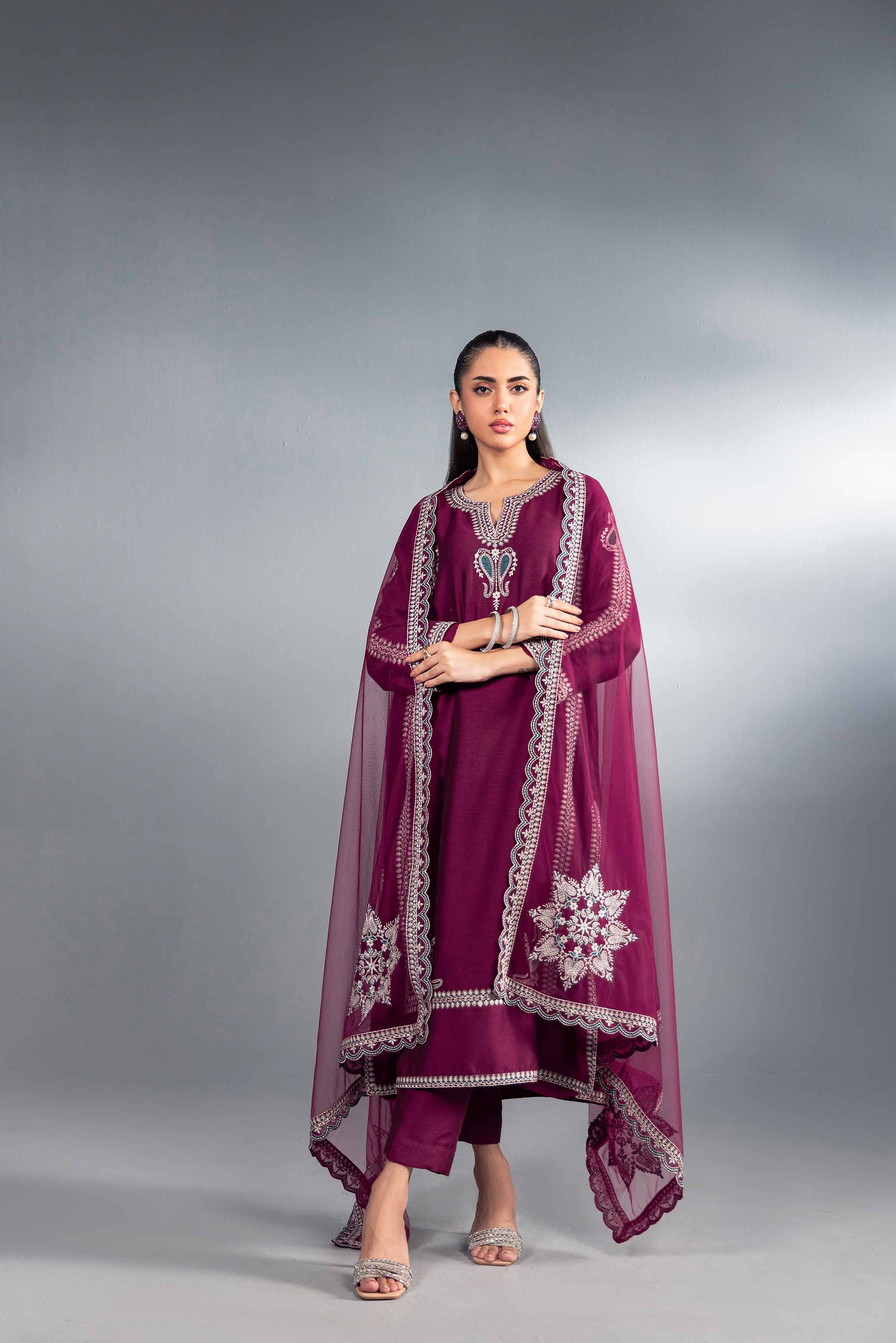 3 Piece - Embroidered Suit - KFW24-42 - Image 6