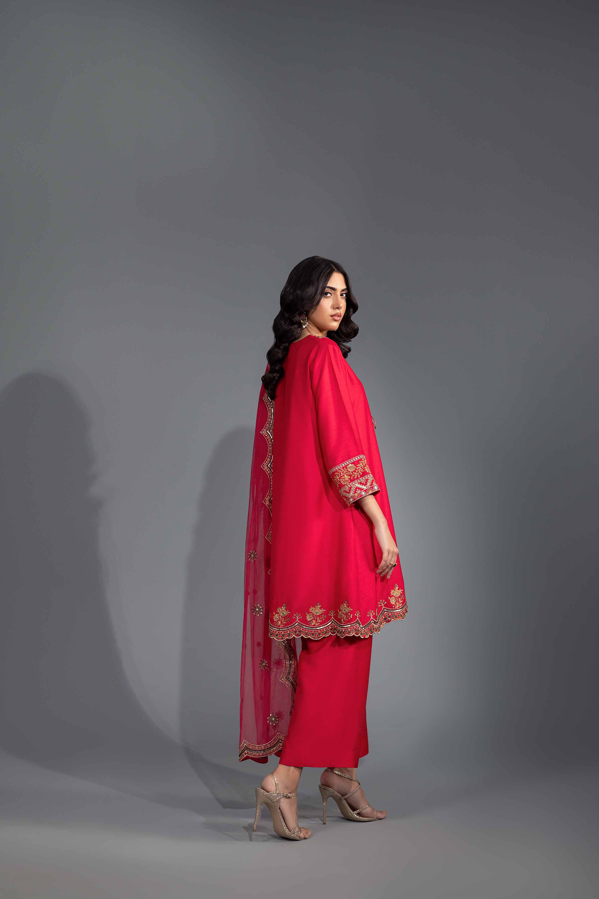 3 Piece - Embroidered Suit - KFW24-43 - Image 3