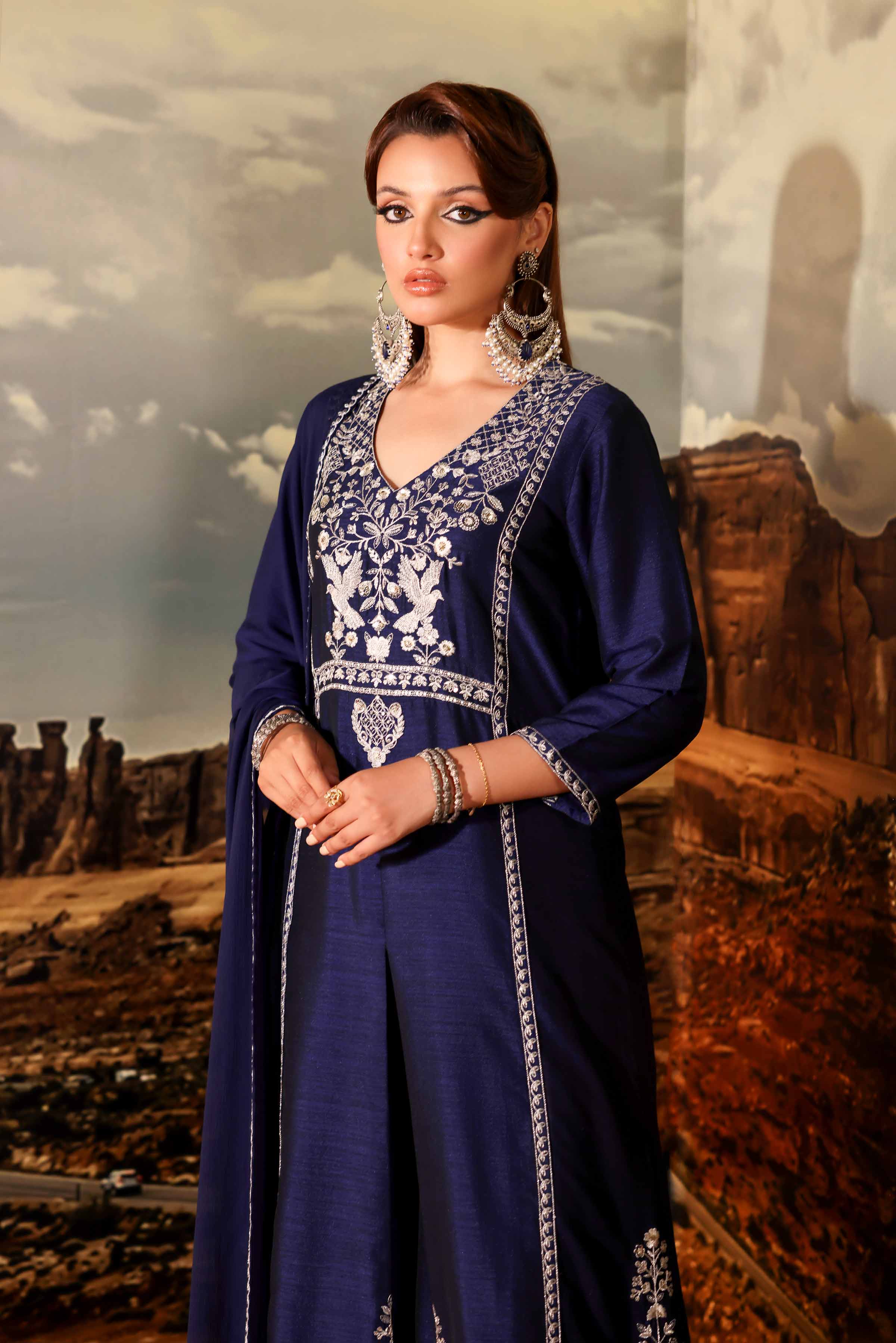 3 Piece - Embroidered Suit - KFW24-45 - Image 2