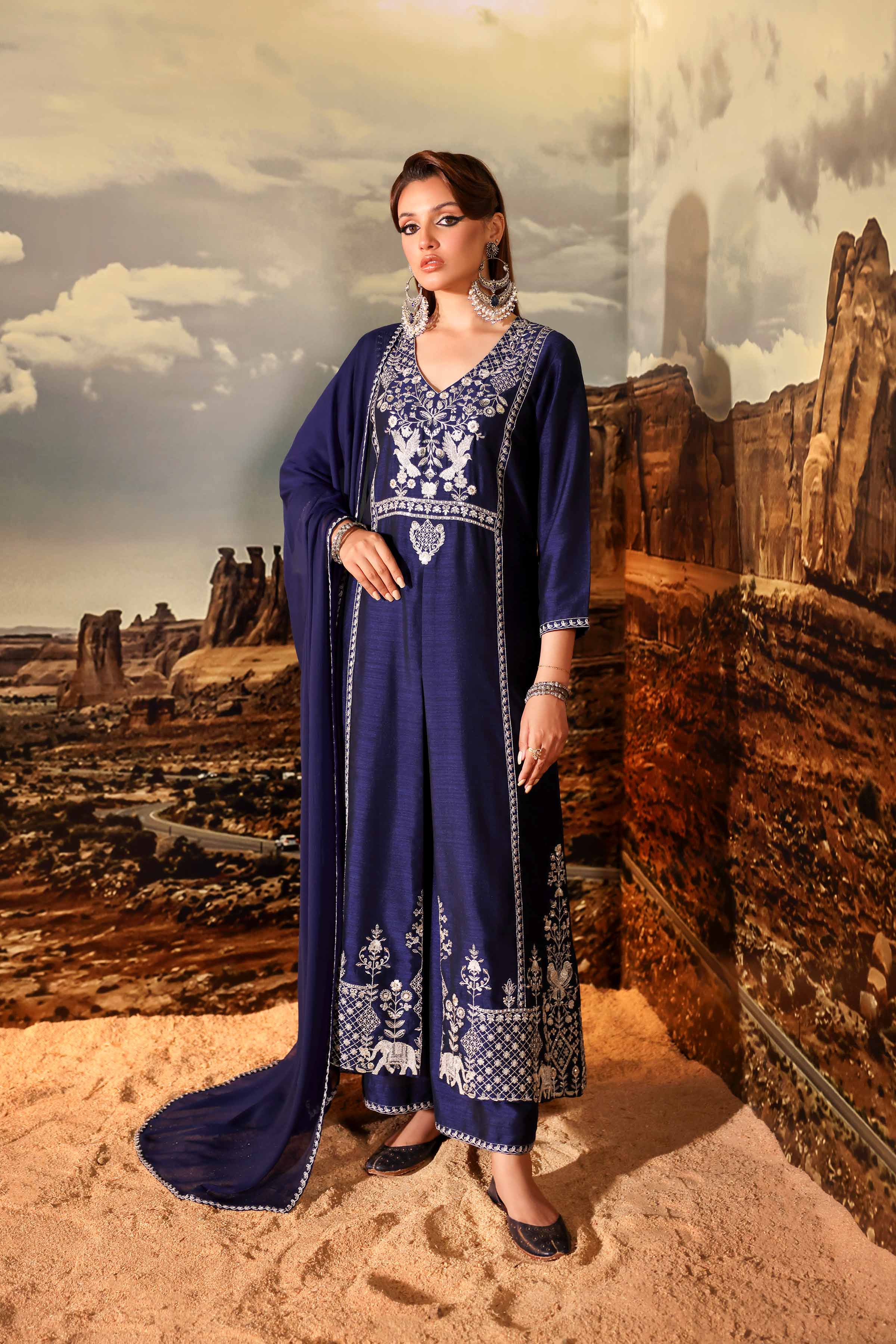 3 Piece - Embroidered Suit - KFW24-45 - Image 3