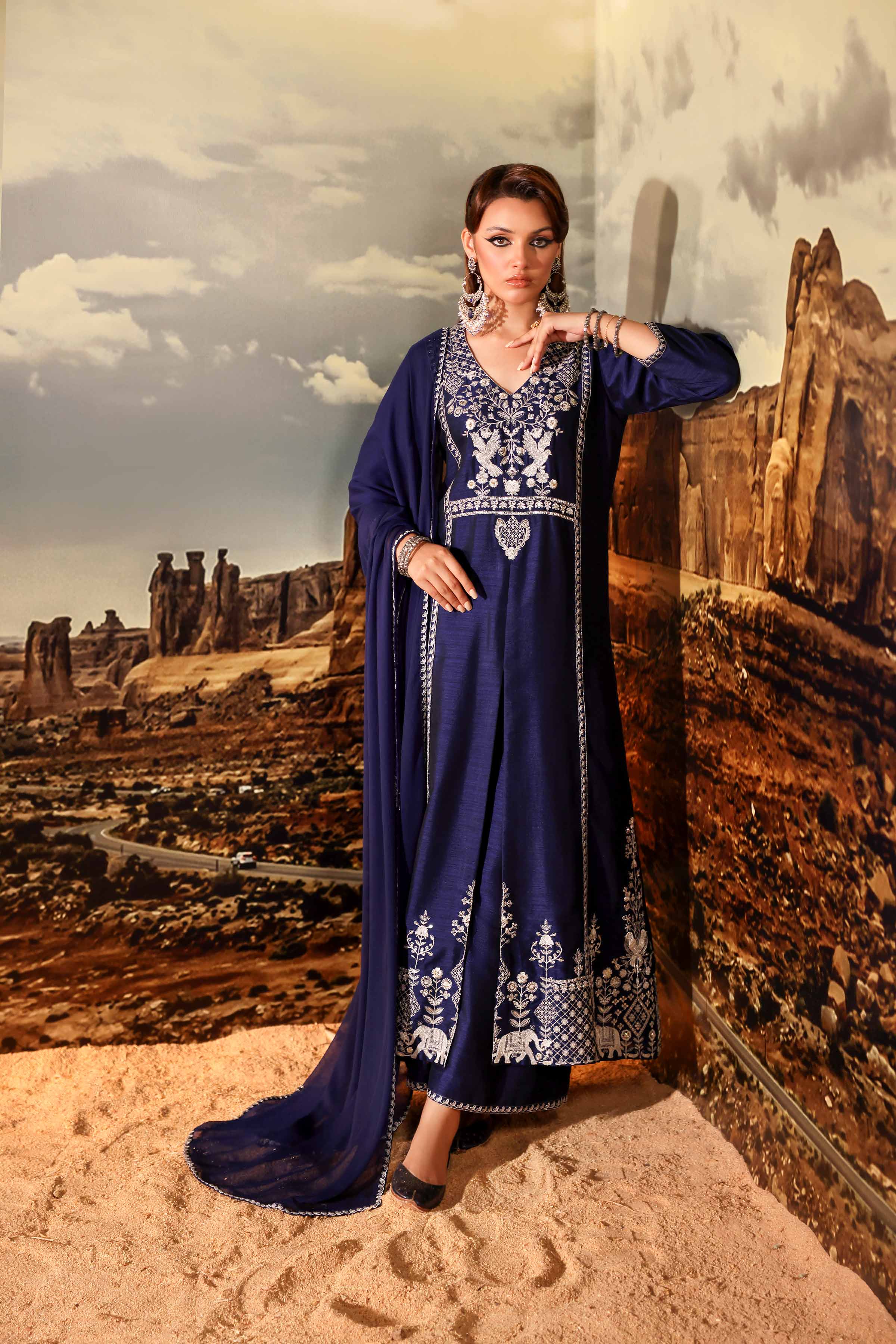 3 Piece - Embroidered Suit - KFW24-45 - Image 4