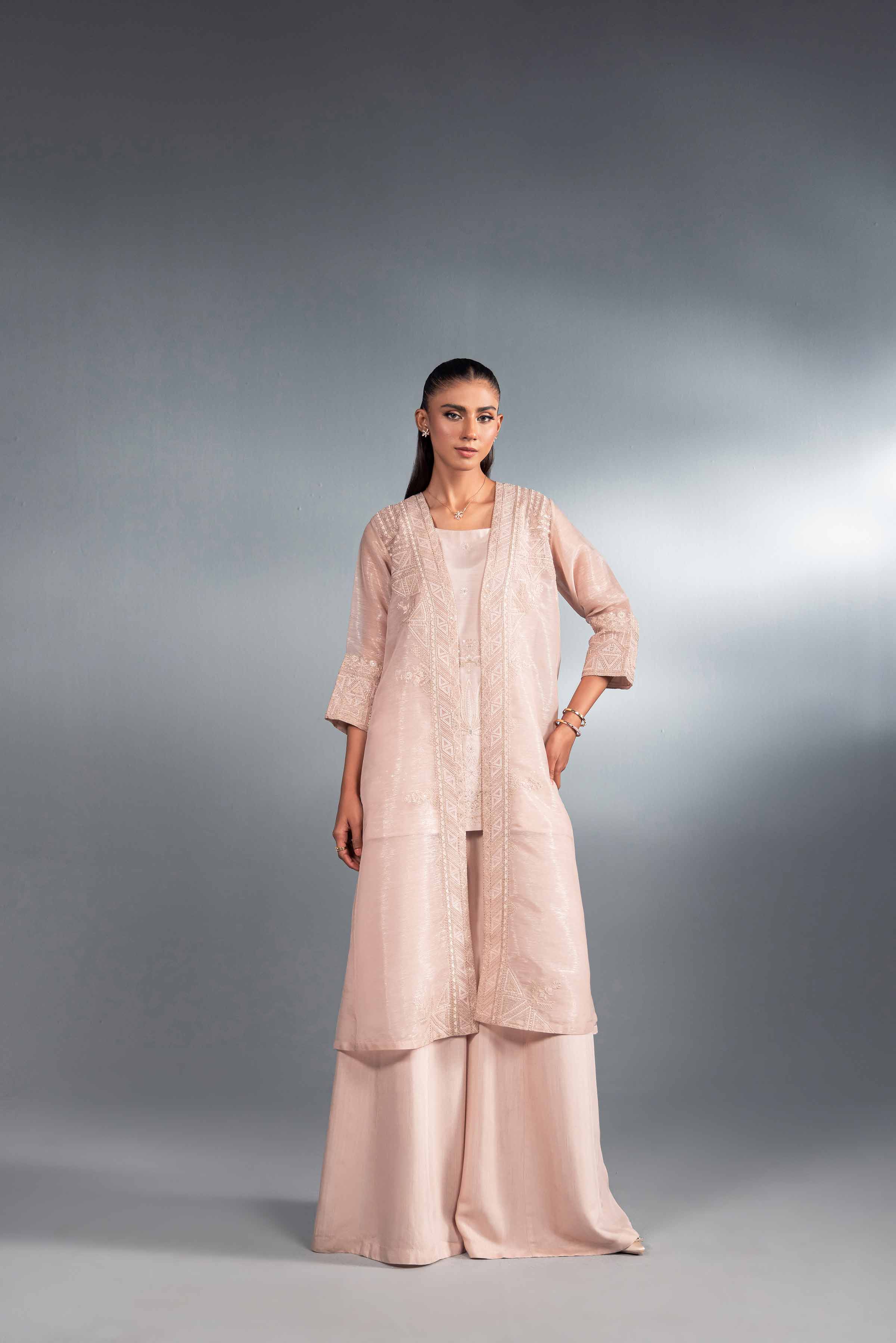 3 Piece - Embroidered Suit - KFW24-46 - Image 4
