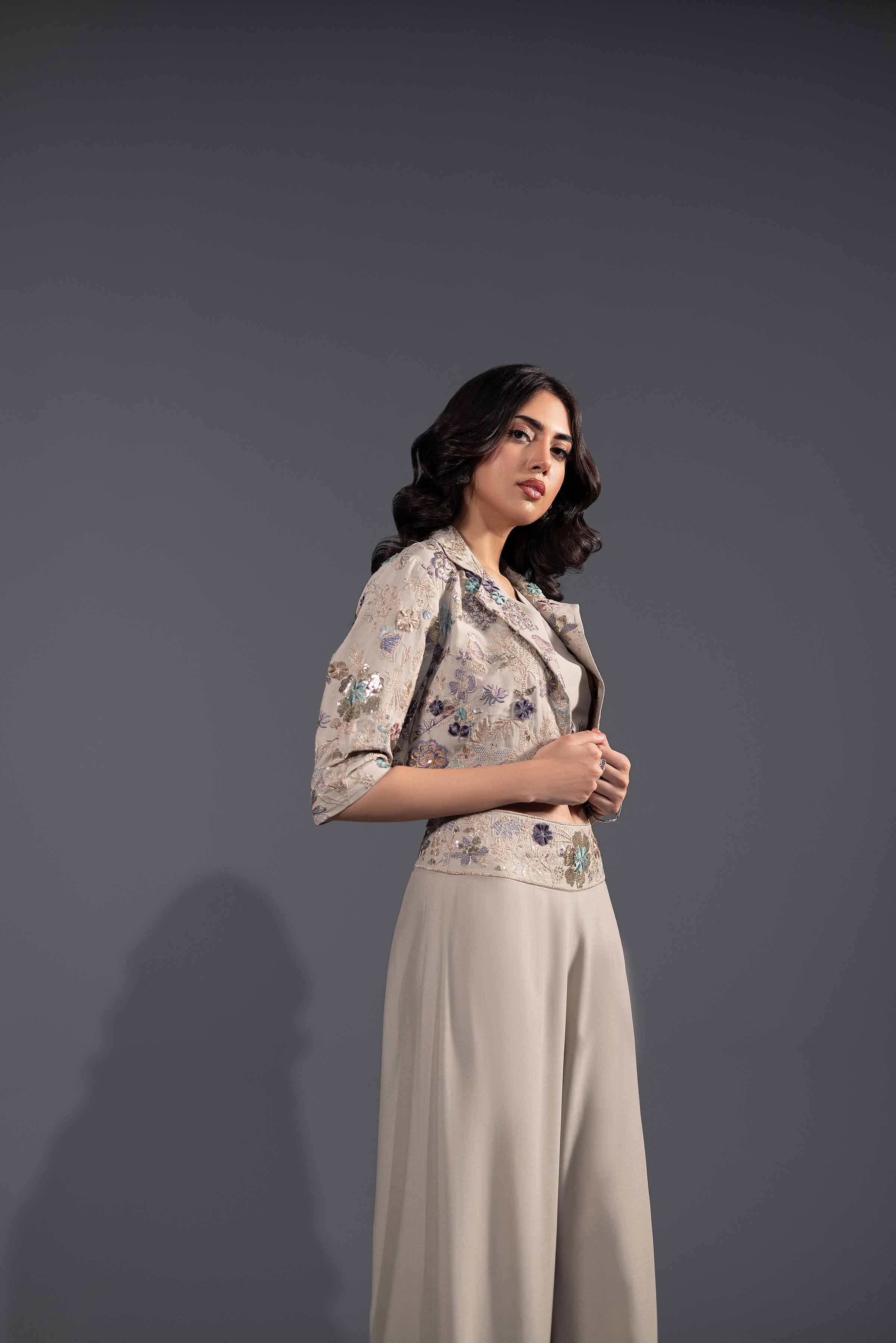 3 Piece - Embroidered Suit - KFW24-48 - Image 4