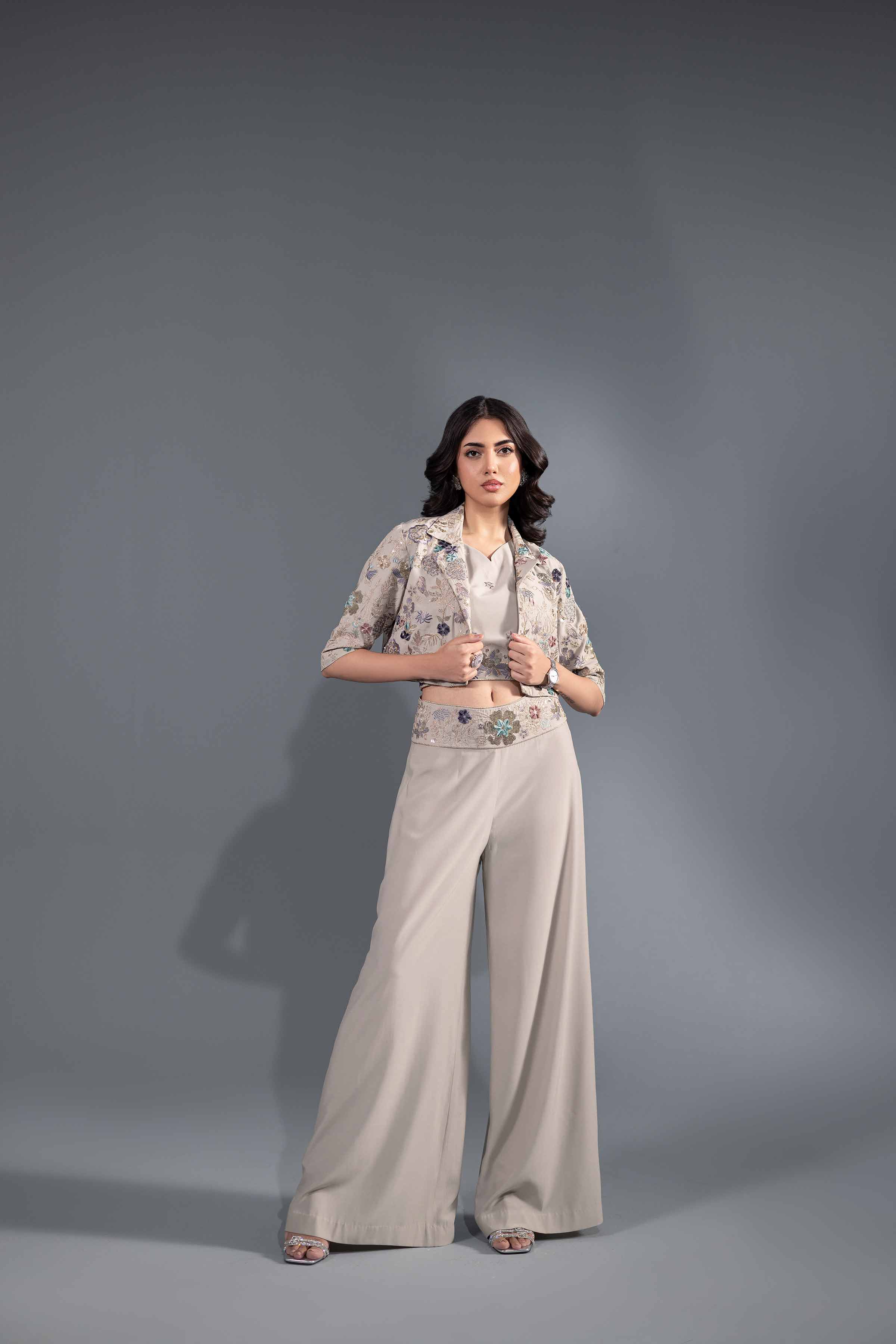 3 Piece - Embroidered Suit - KFW24-48 - Image 5
