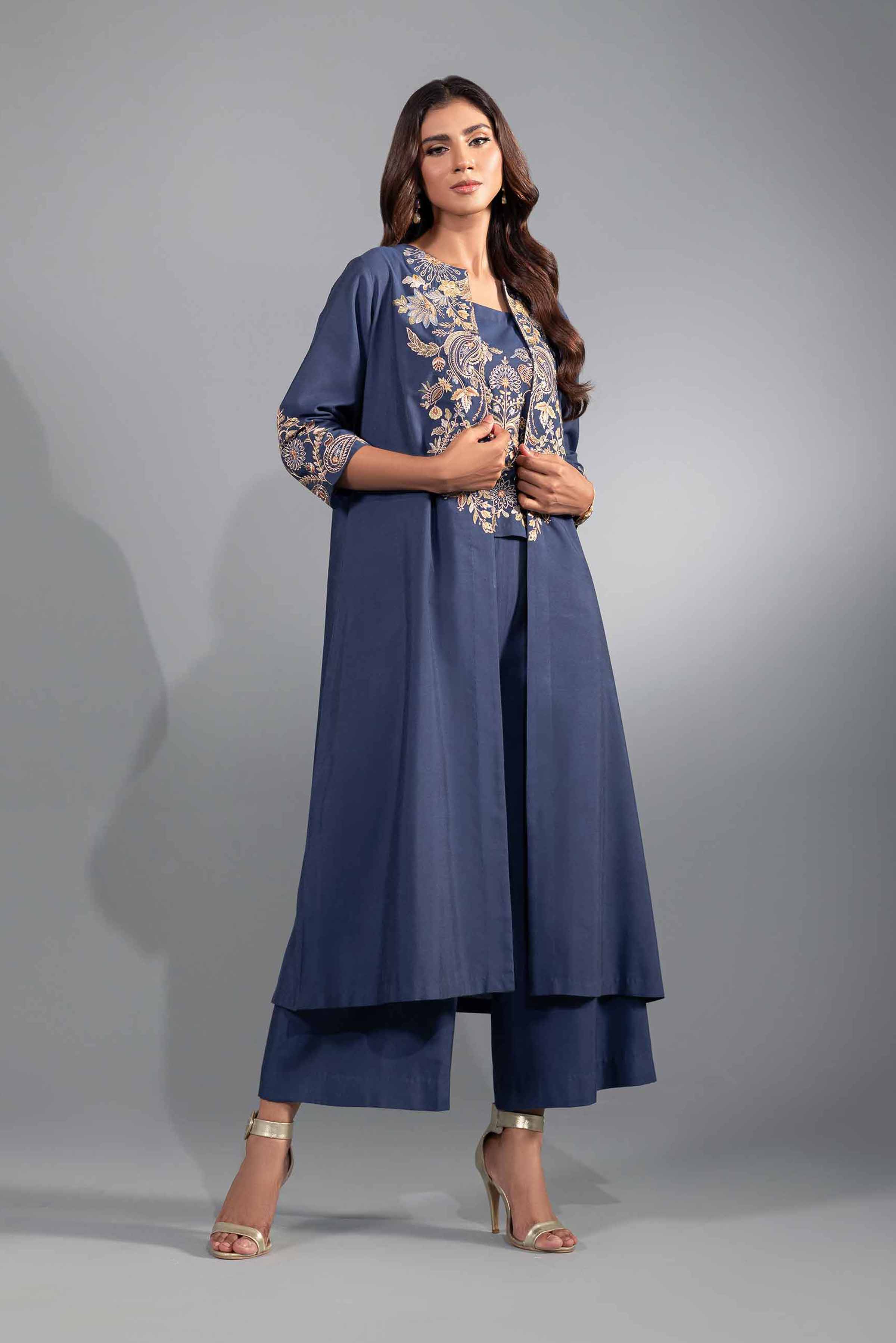 3 Piece - Embroidered Suit - KFW24-50 - Image 2