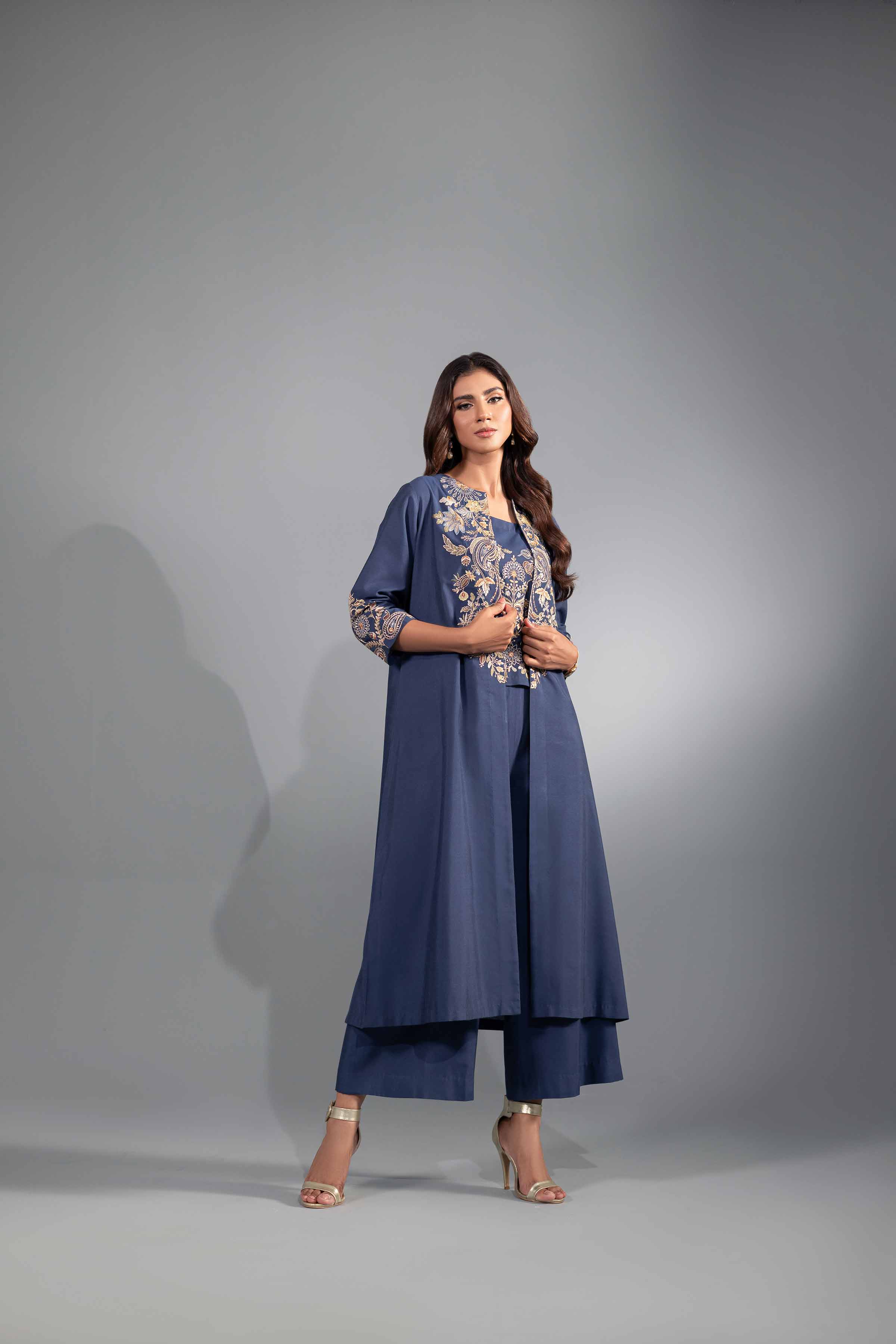 3 Piece - Embroidered Suit - KFW24-50 - Image 5