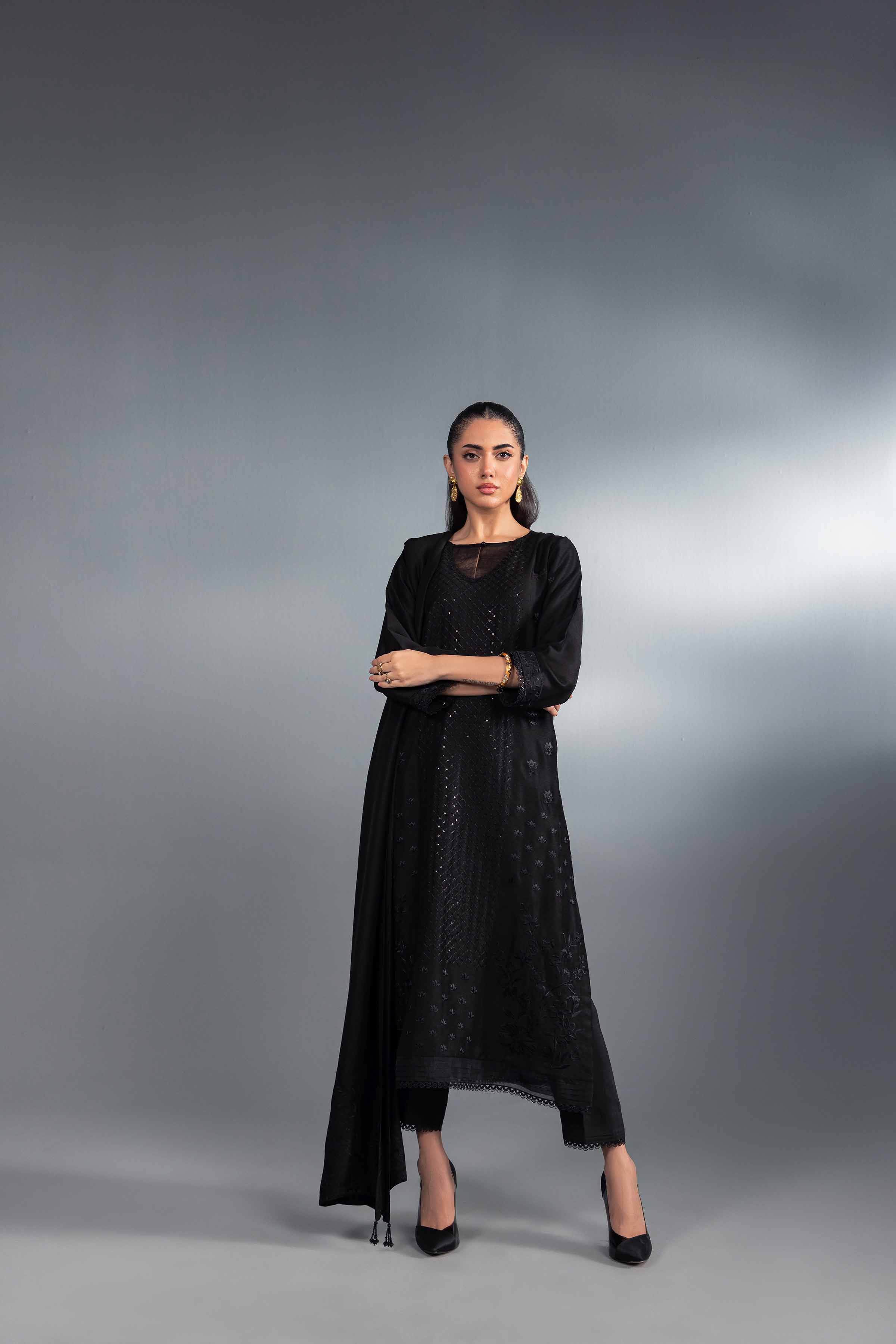 3 Piece - Embroidered Suit - KFW24-51 - Image 4