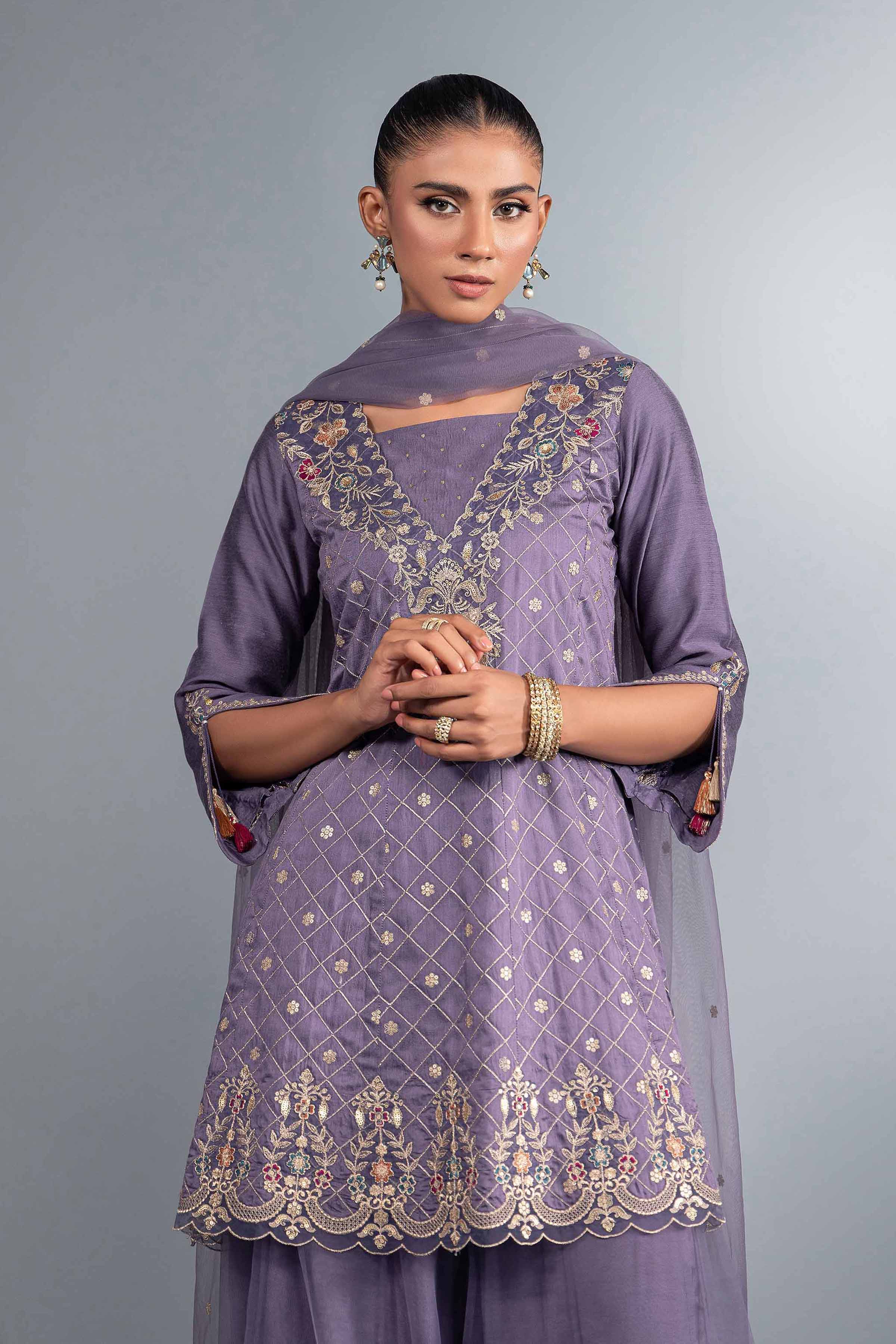 3 Piece - Embroidered Suit - KFW24-55 - Image 3