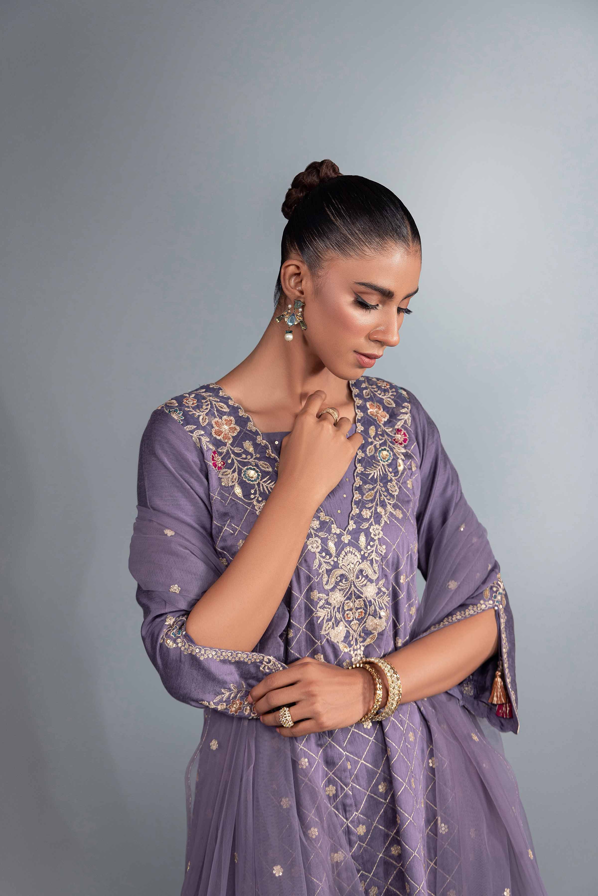 3 Piece - Embroidered Suit - KFW24-55 - Image 6