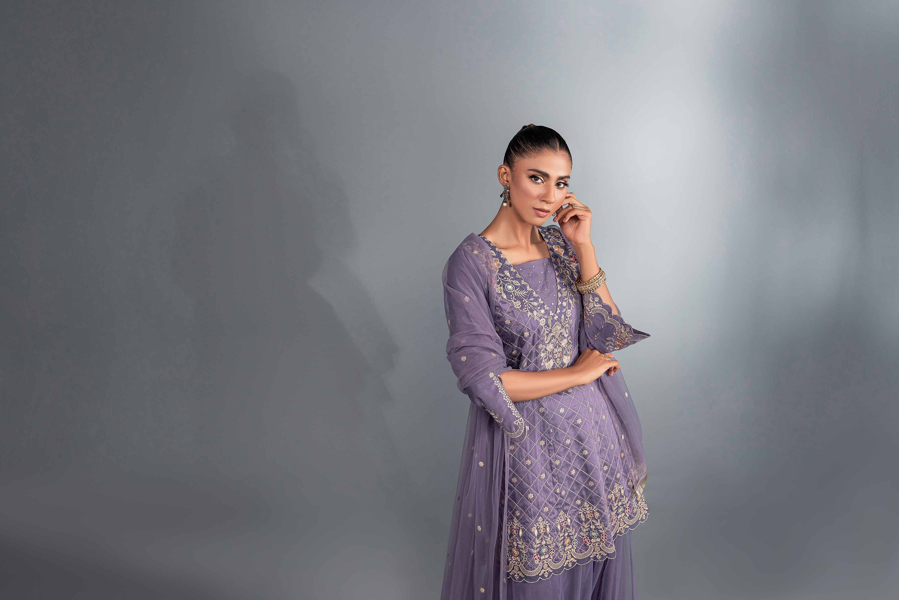 3 Piece - Embroidered Suit - KFW24-55 - Image 8