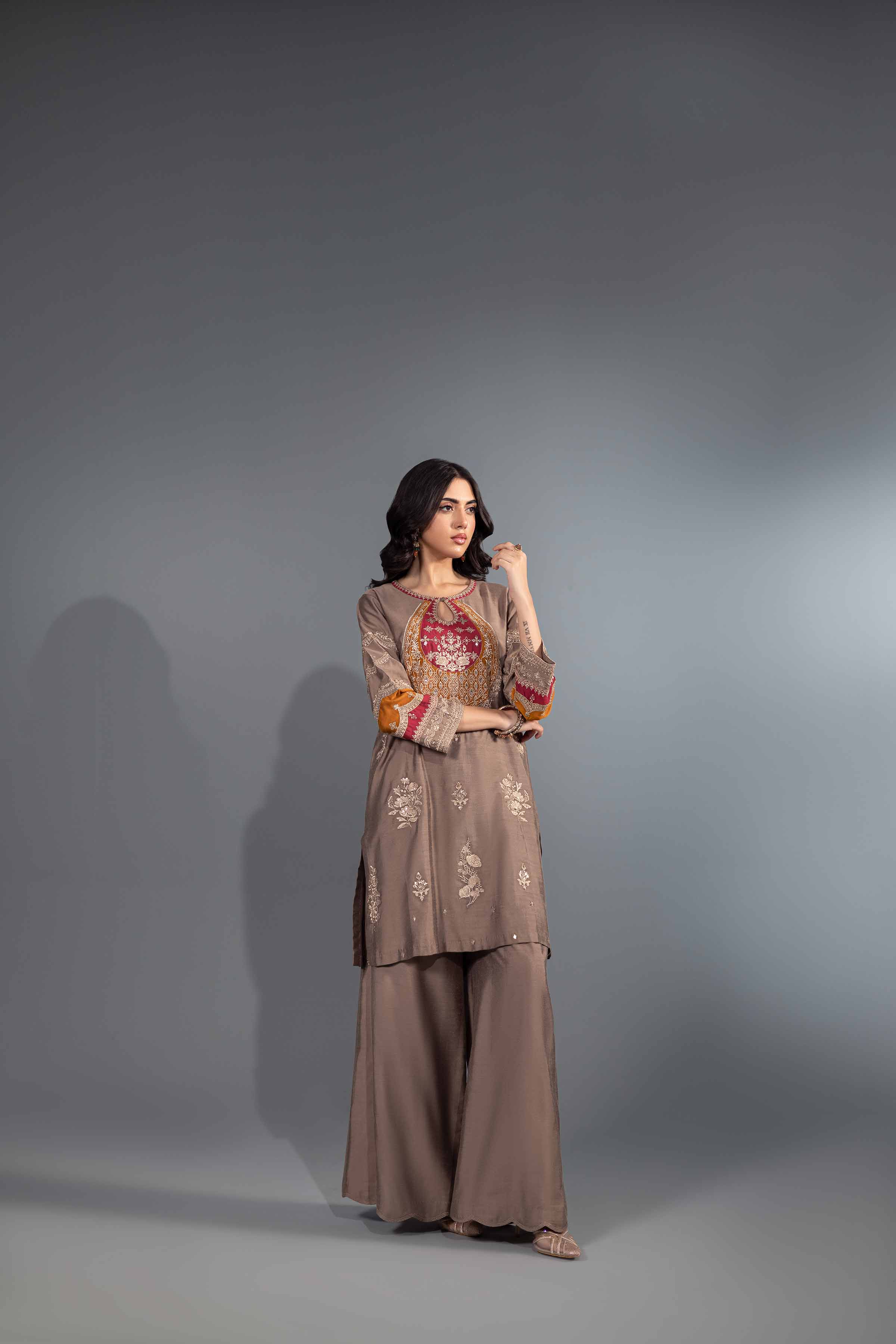 2 Piece - Embroidered Suit - KFW24-56 - Image 4
