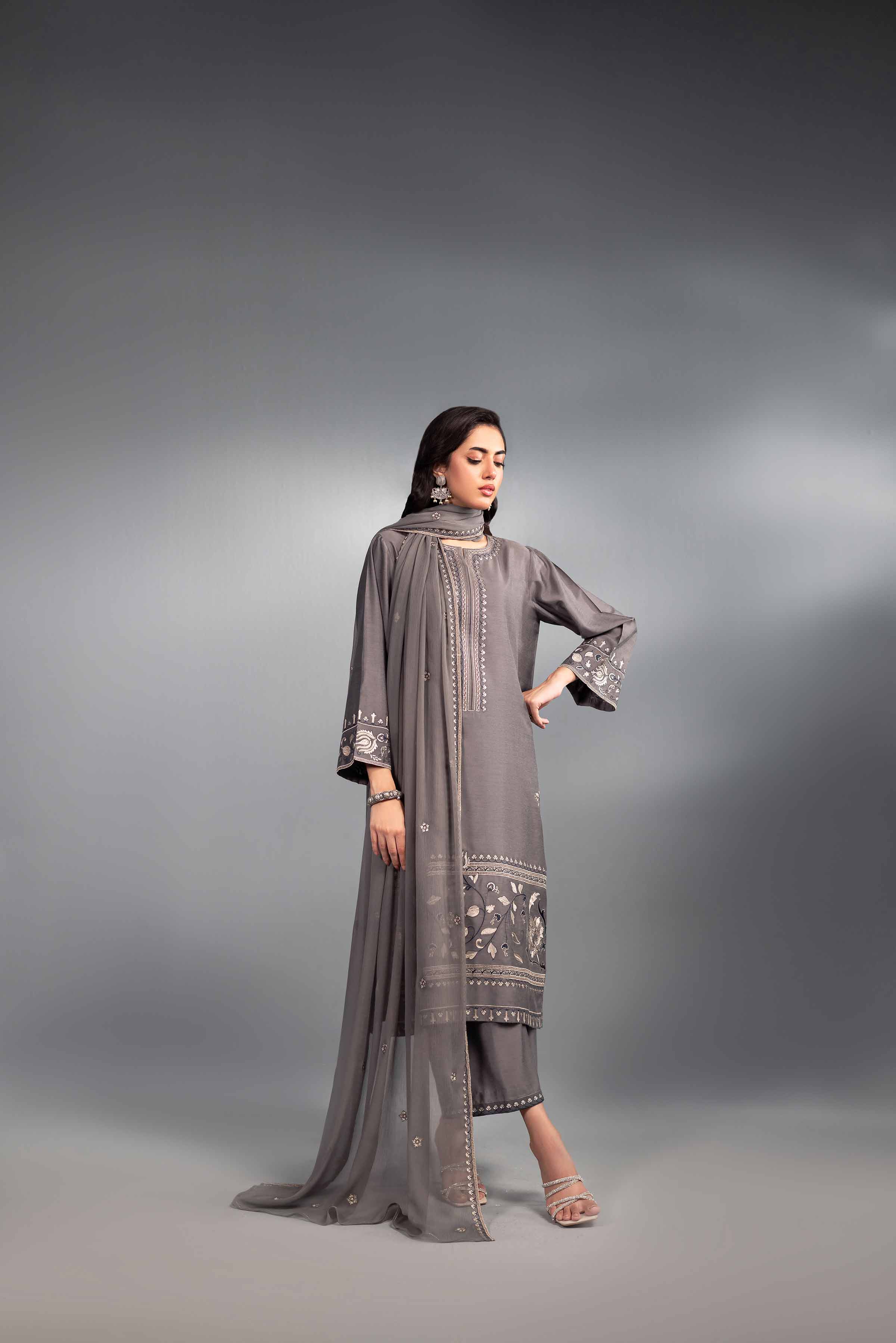 3 Piece - Embroidered Suit - KFW24-60 - Image 4