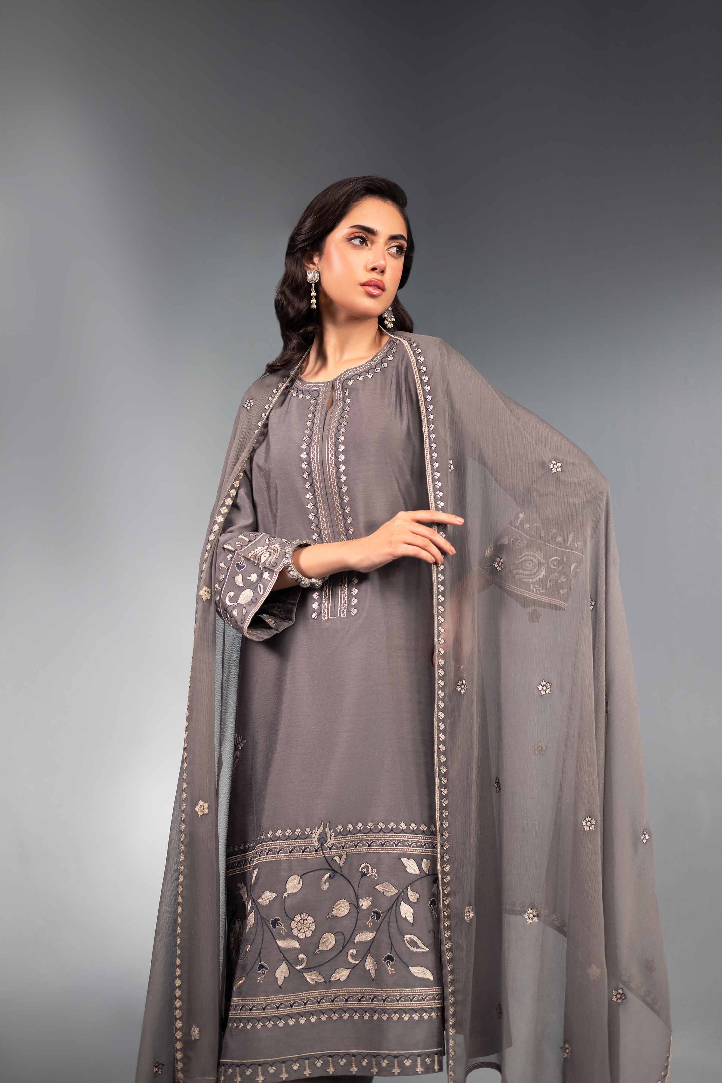 3 Piece - Embroidered Suit - KFW24-60 - Image 5