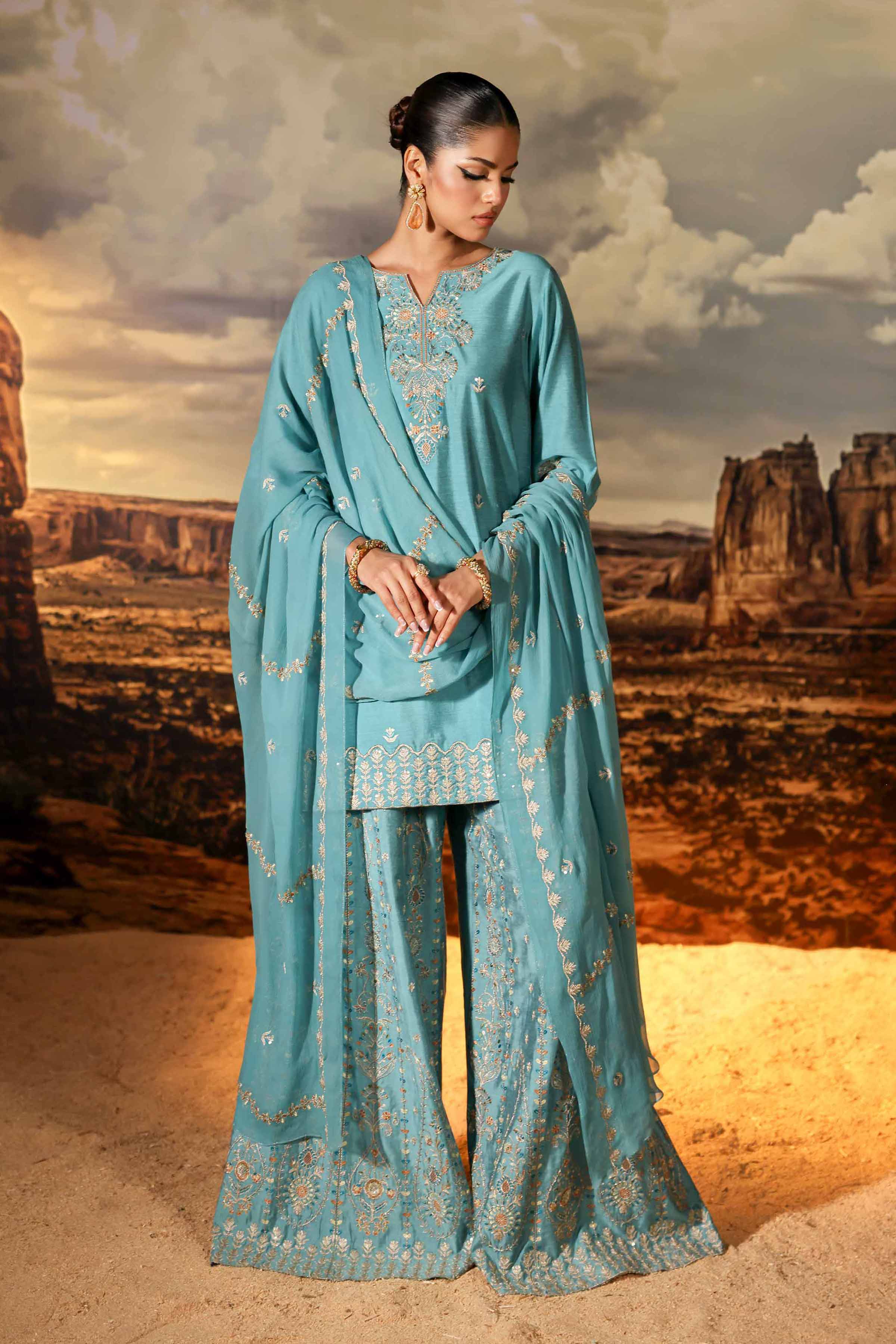 3 Piece - Embroidered Suit - KFW24-68