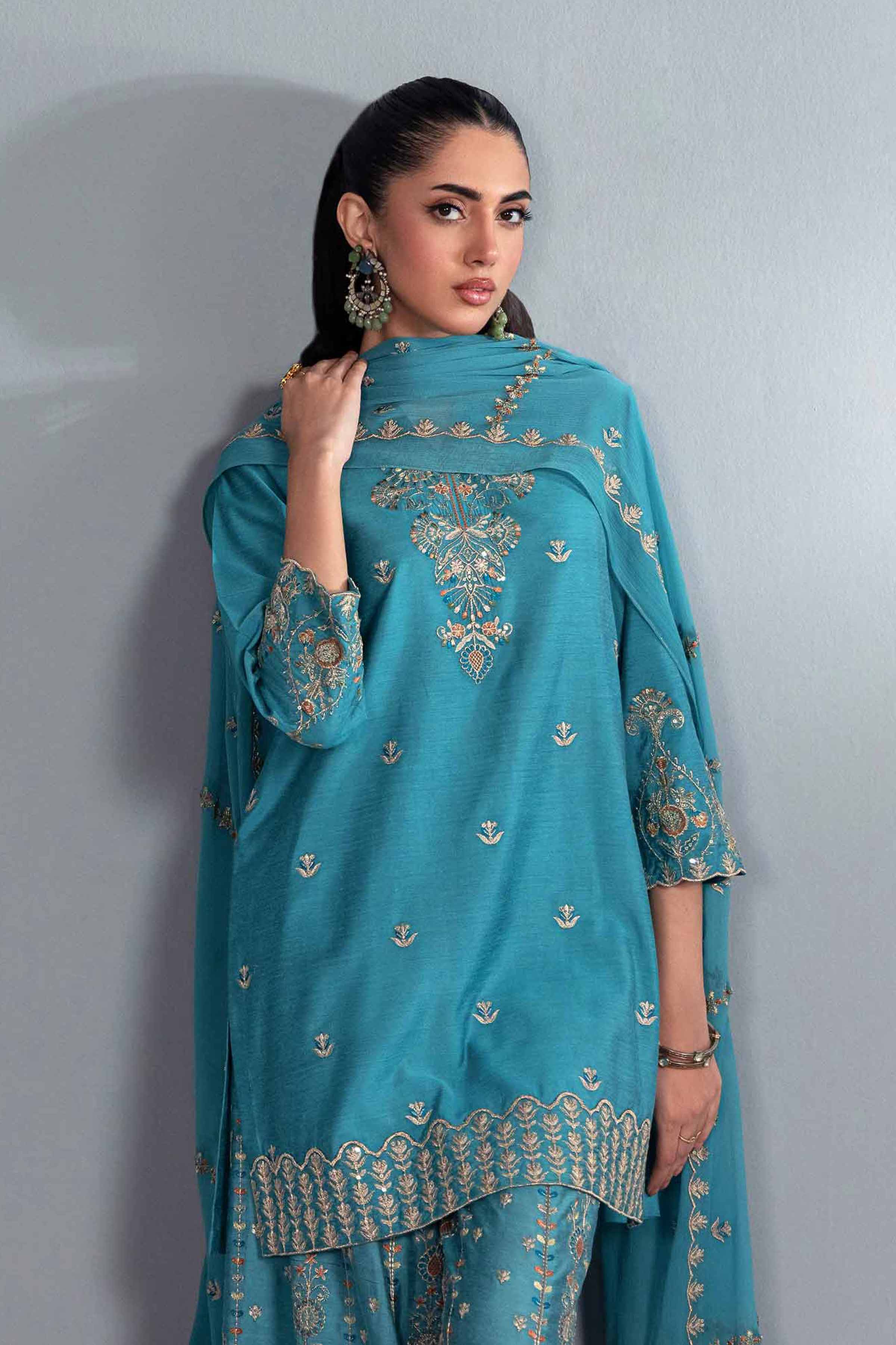 3 Piece - Embroidered Suit - KFW24-68 - Image 3