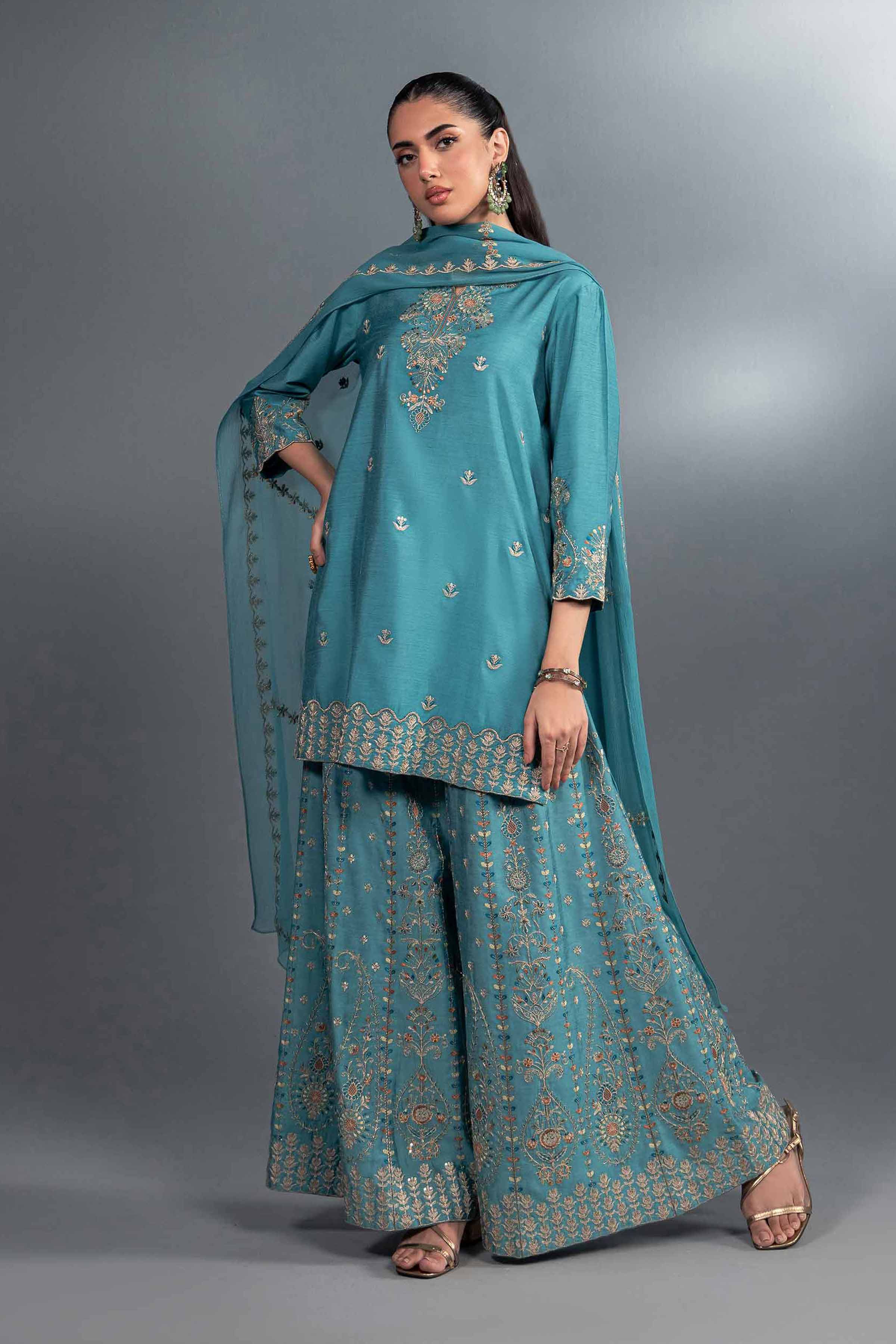 3 Piece - Embroidered Suit - KFW24-68 - Image 4