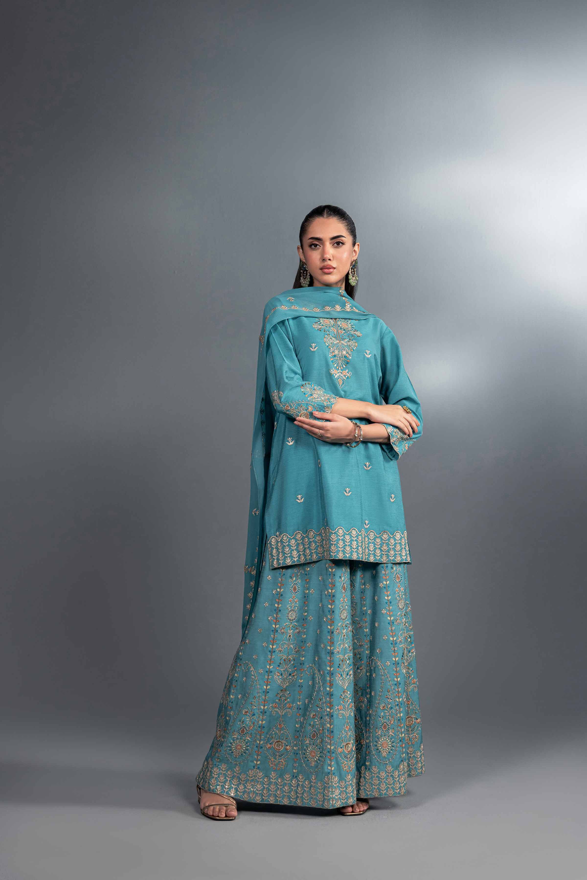 3 Piece - Embroidered Suit - KFW24-68 - Image 6