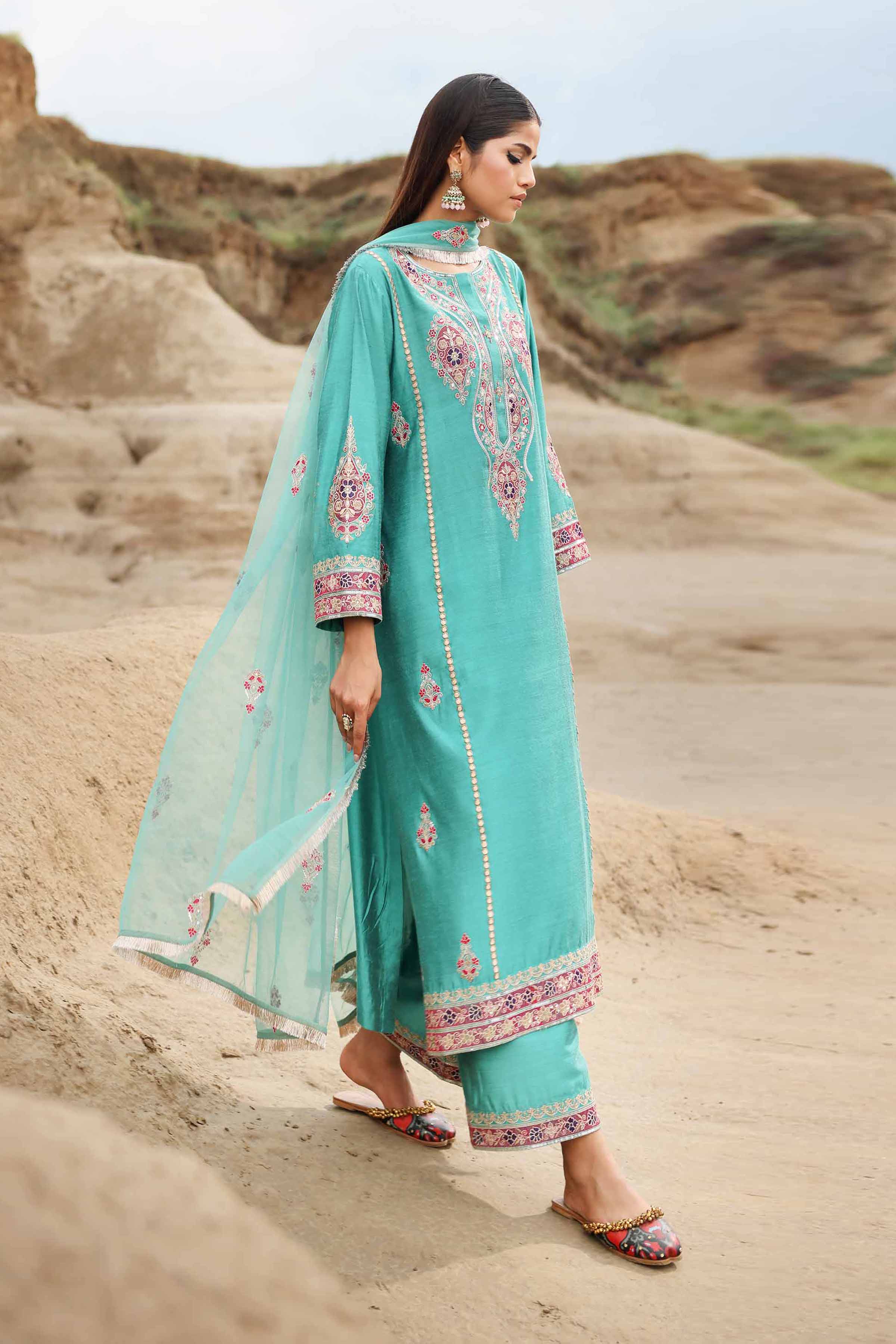 3 Piece - Embroidered Suit - KFW24-69 - Image 2