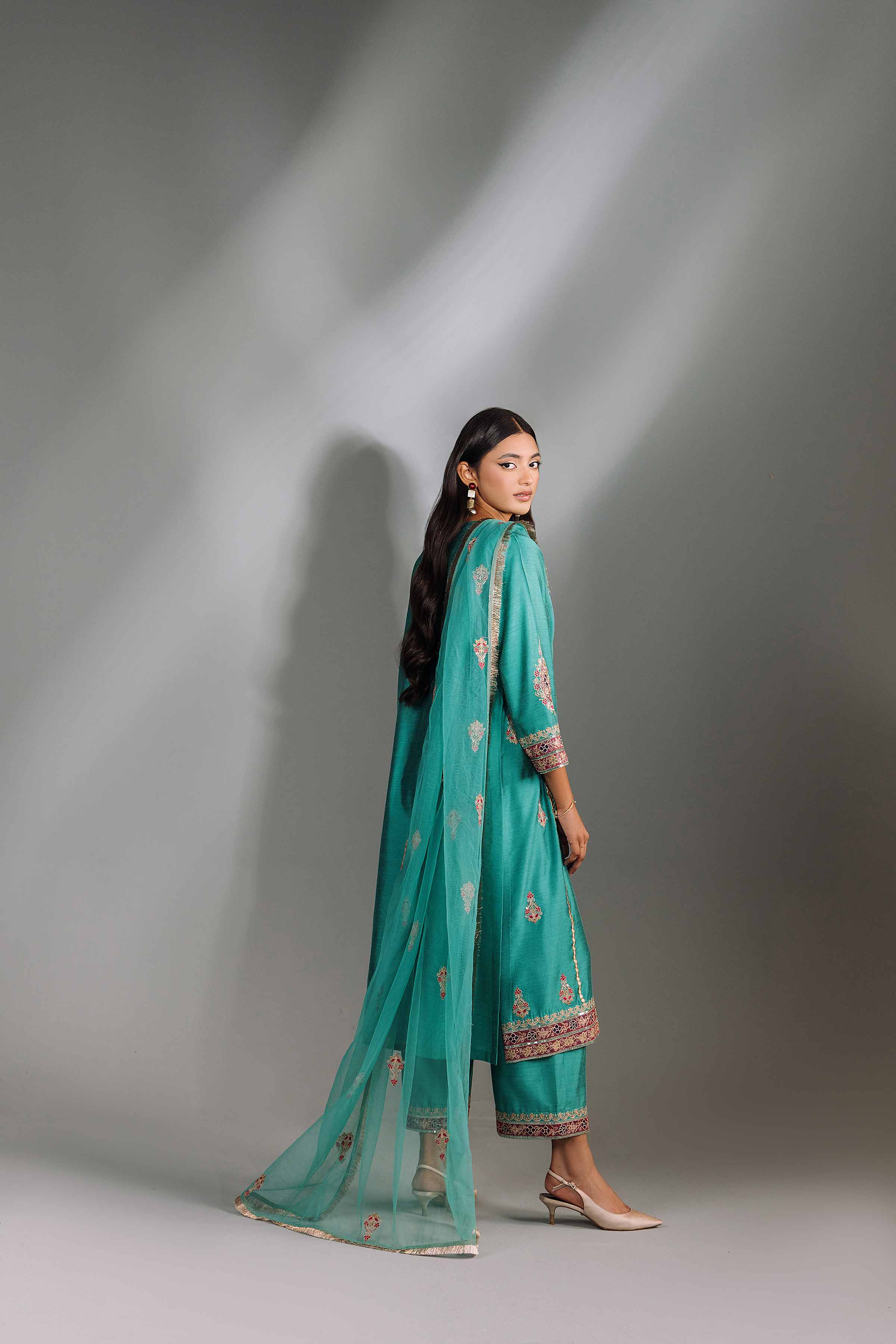 3 Piece - Embroidered Suit - KFW24-69 - Image 5
