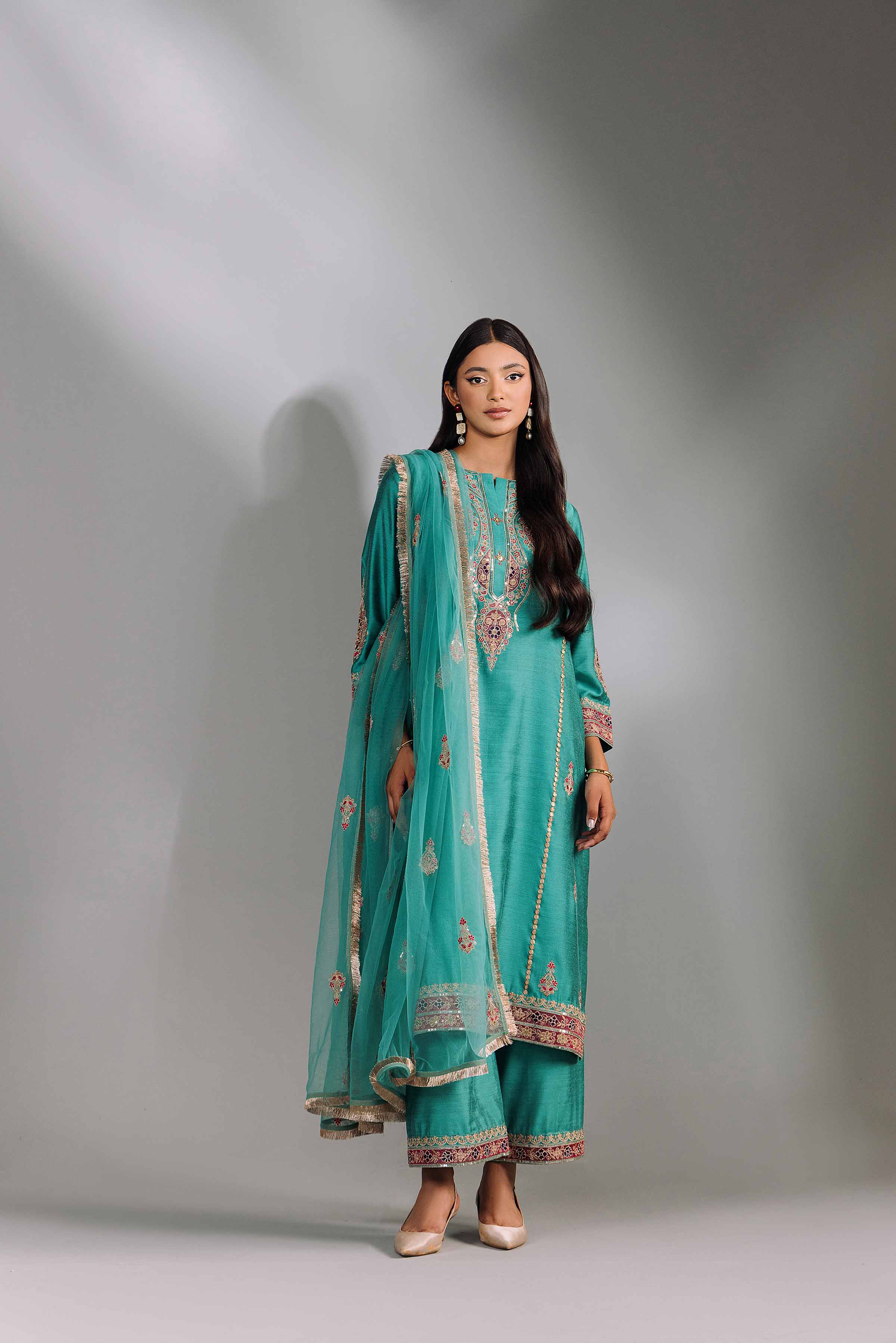 3 Piece - Embroidered Suit - KFW24-69 - Image 6