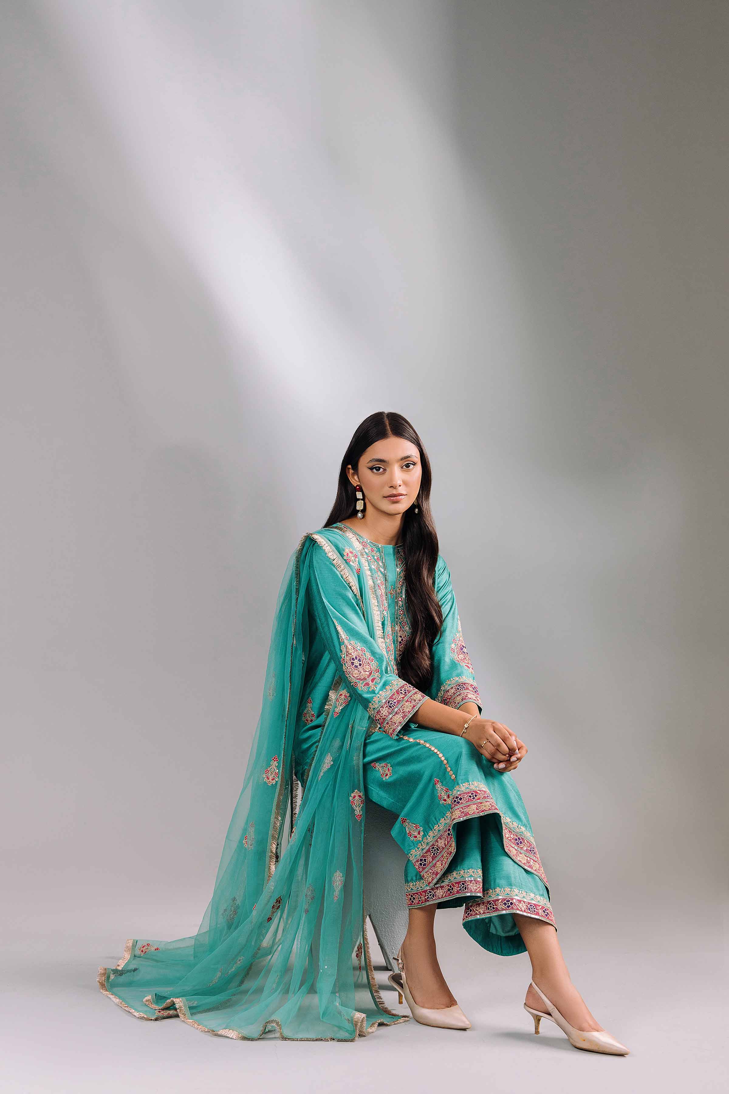 3 Piece - Embroidered Suit - KFW24-69 - Image 7