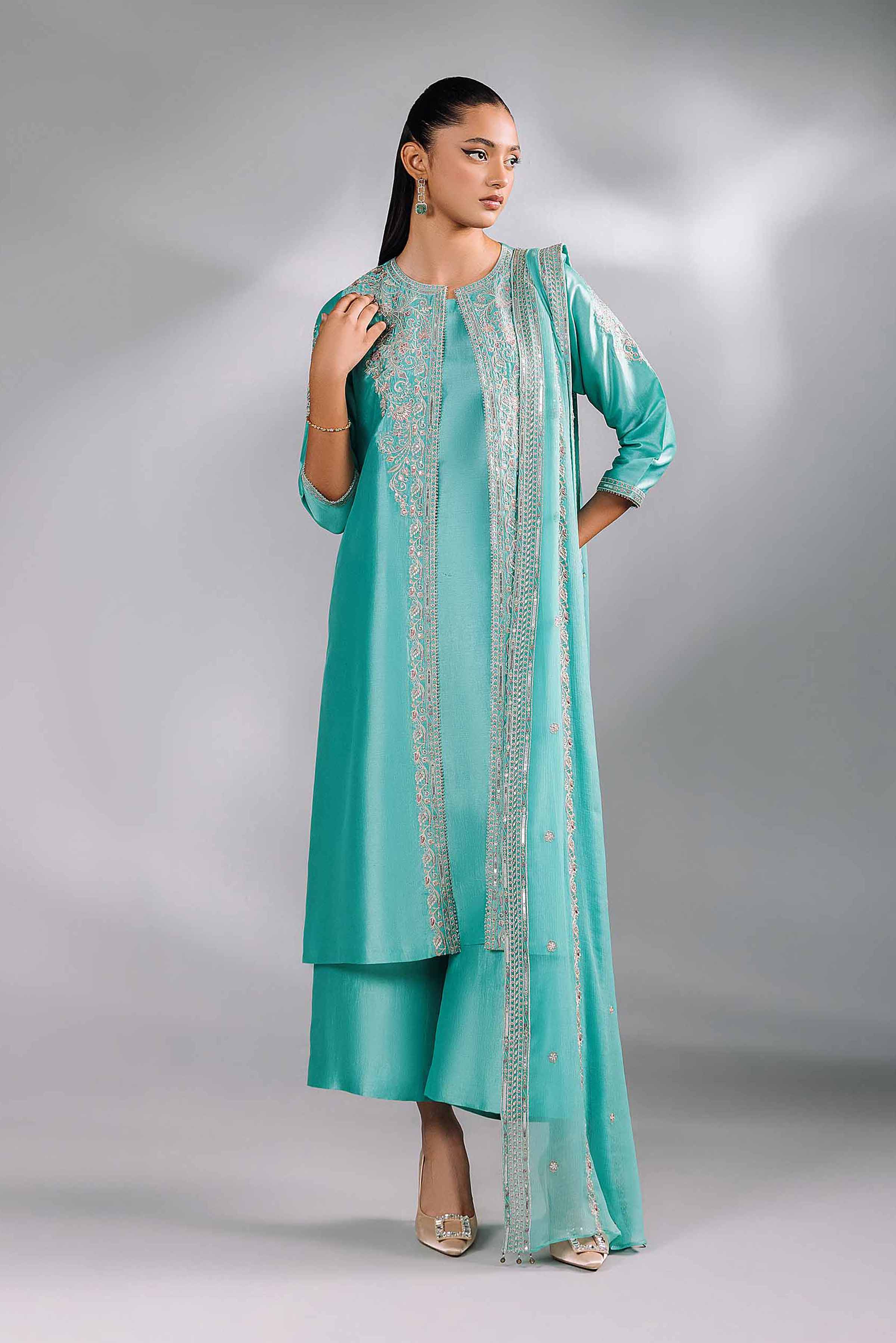 4 Piece -  Embroidered Suit - KFW24-70 - Image 2