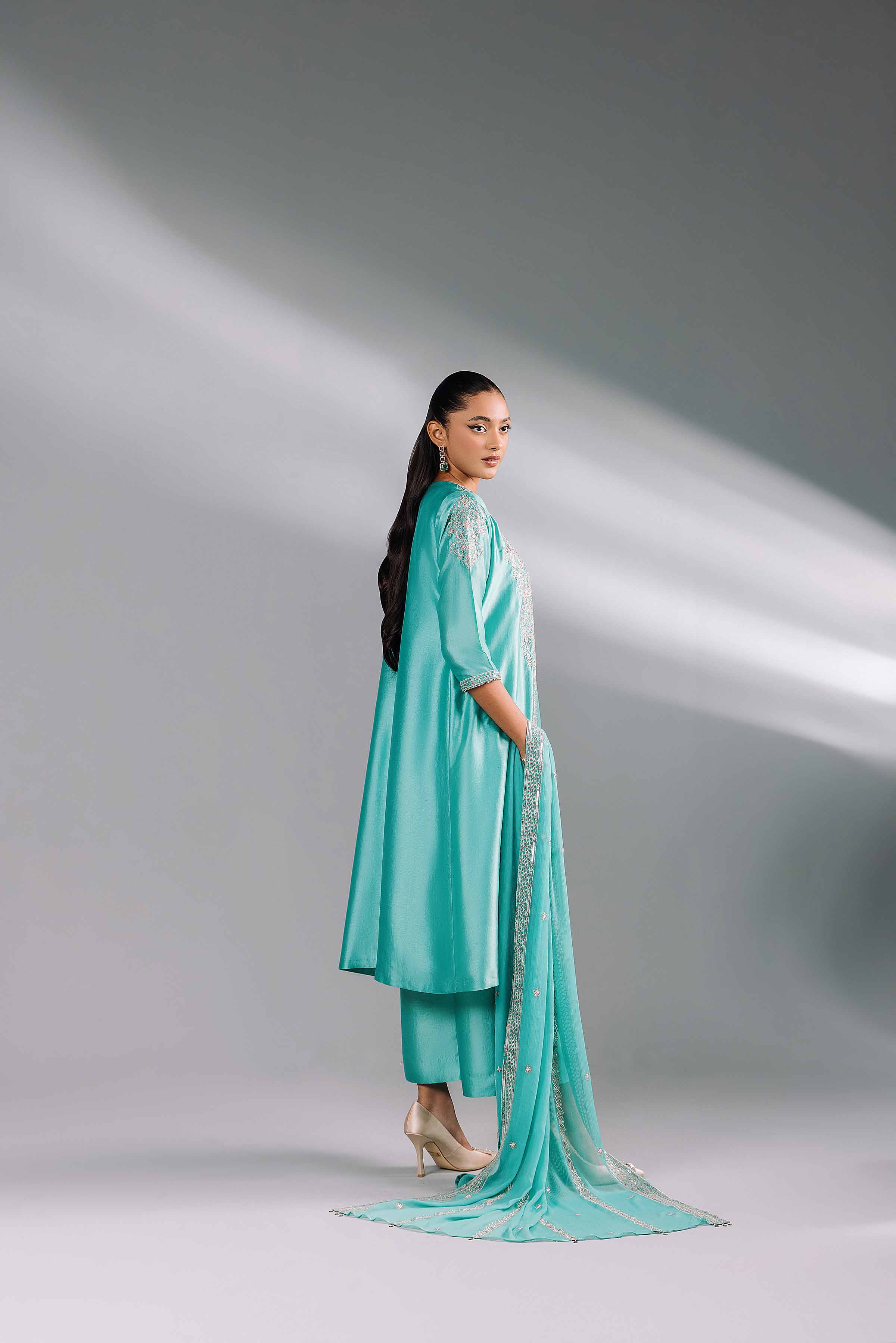 4 Piece -  Embroidered Suit - KFW24-70 - Image 3