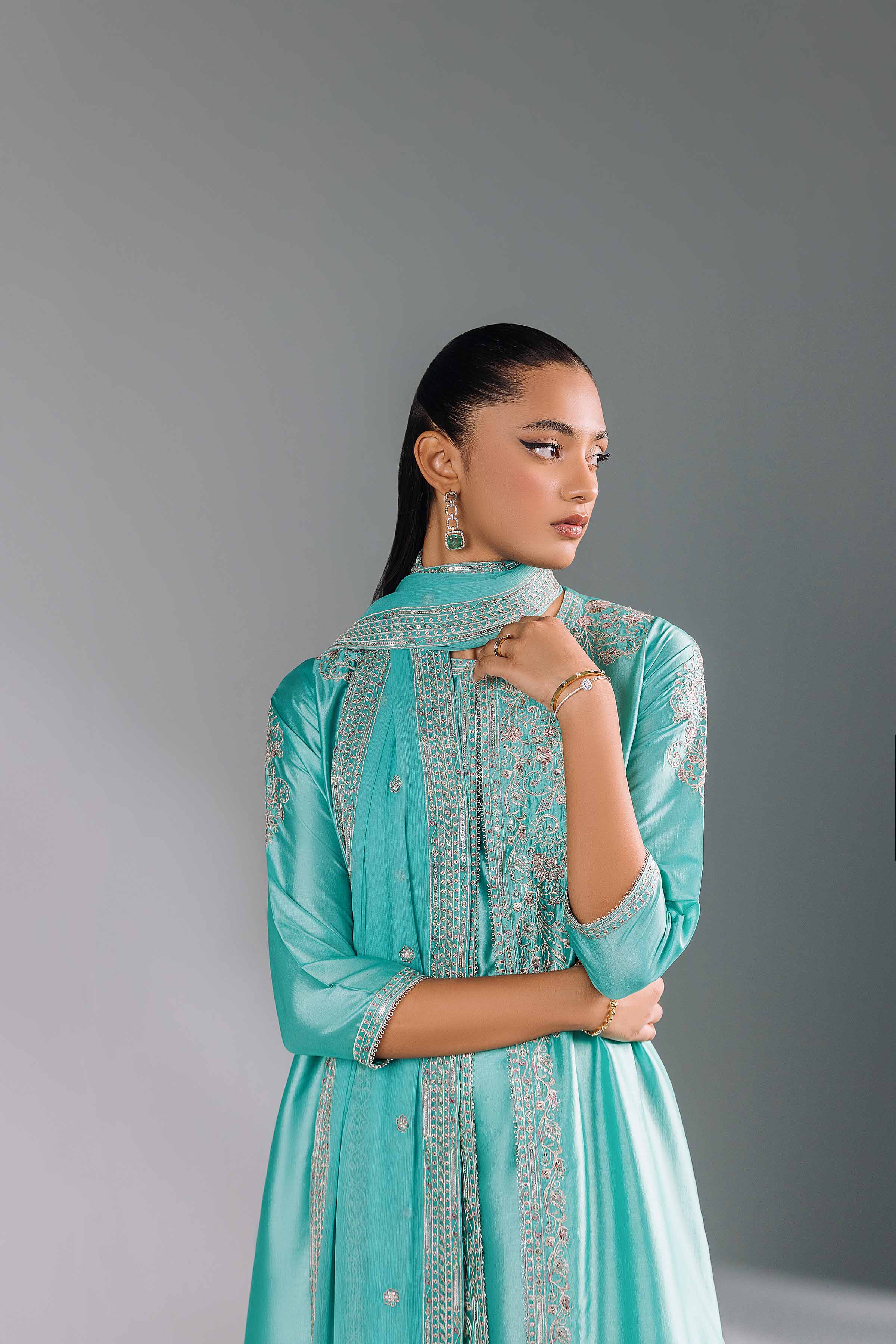 4 Piece -  Embroidered Suit - KFW24-70 - Image 6