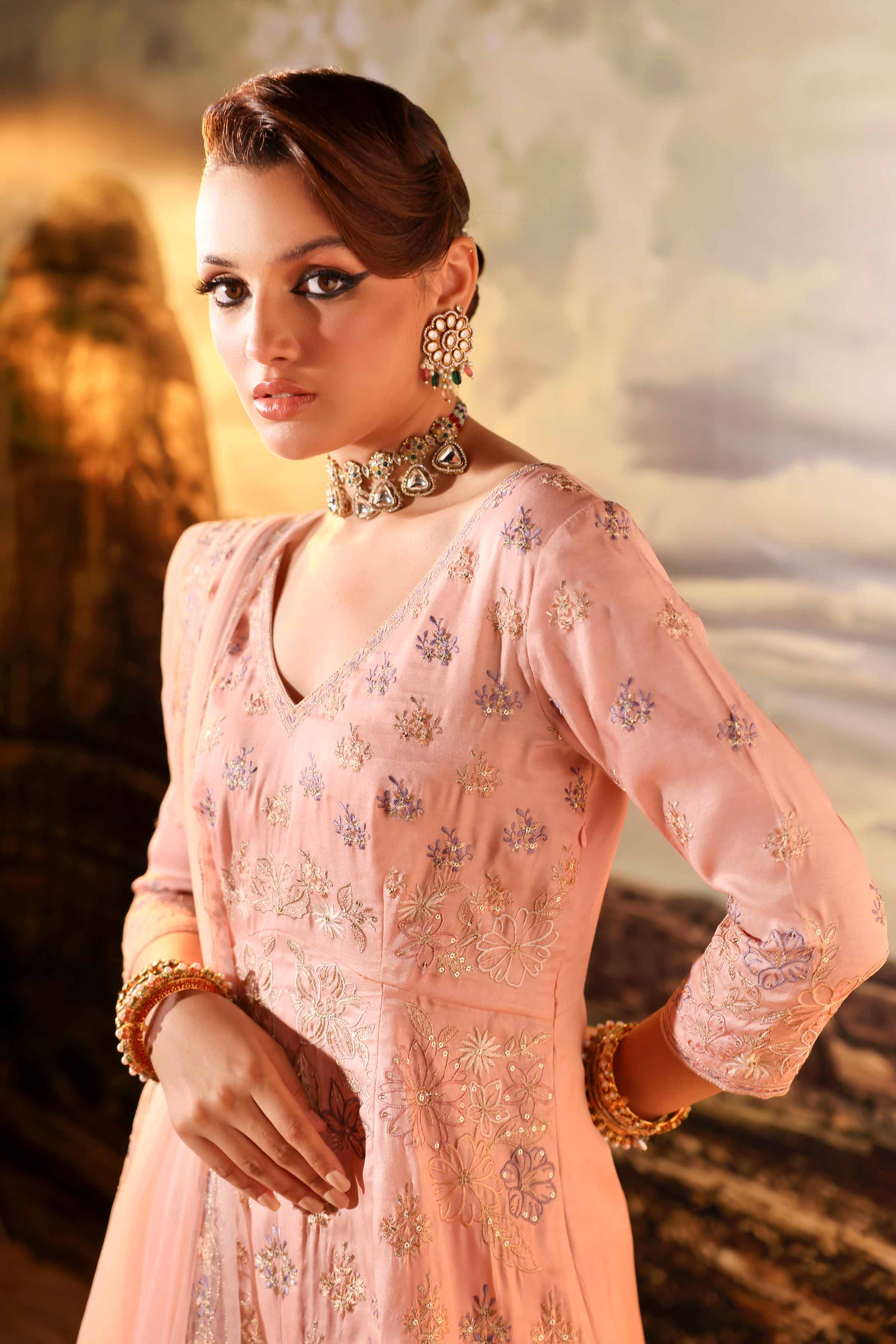3 Piece - Embroidered Suit - KFW24-87 - Image 4