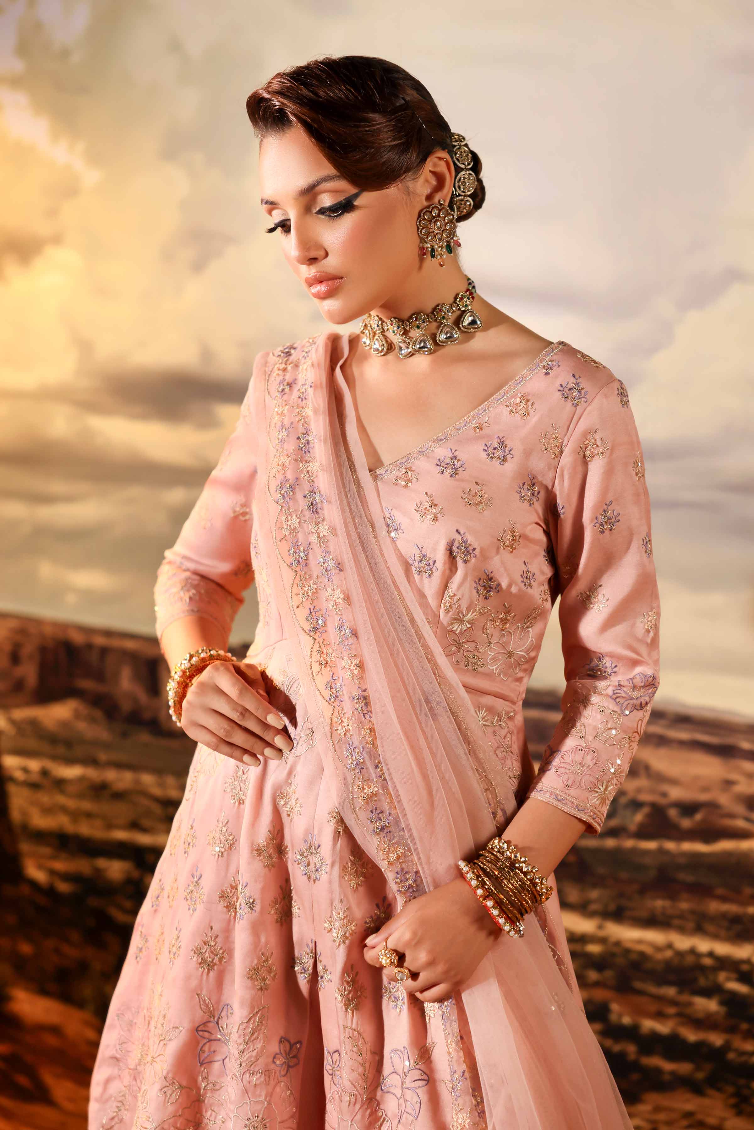3 Piece - Embroidered Suit - KFW24-87 - Image 5
