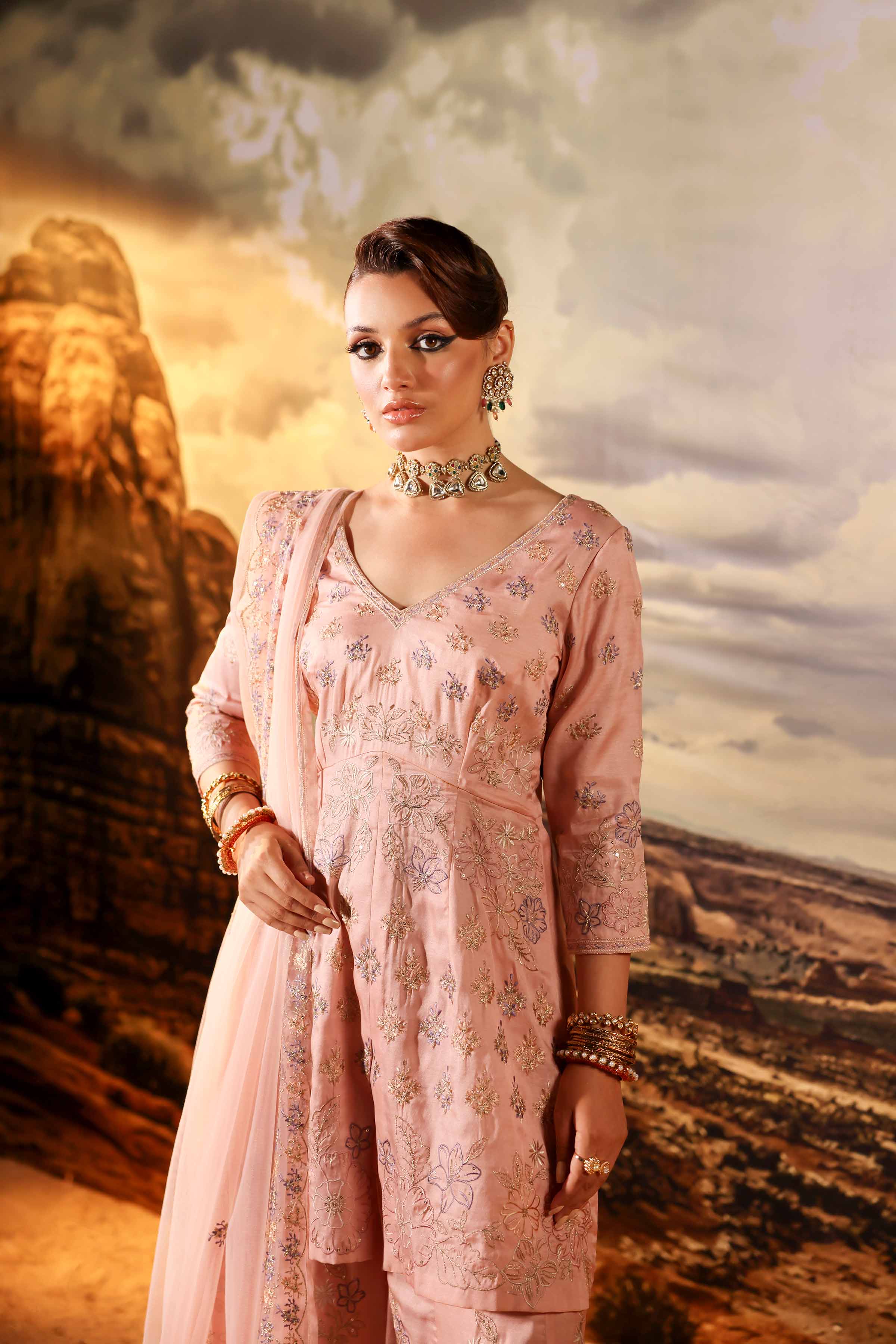 3 Piece - Embroidered Suit - KFW24-87 - Image 7