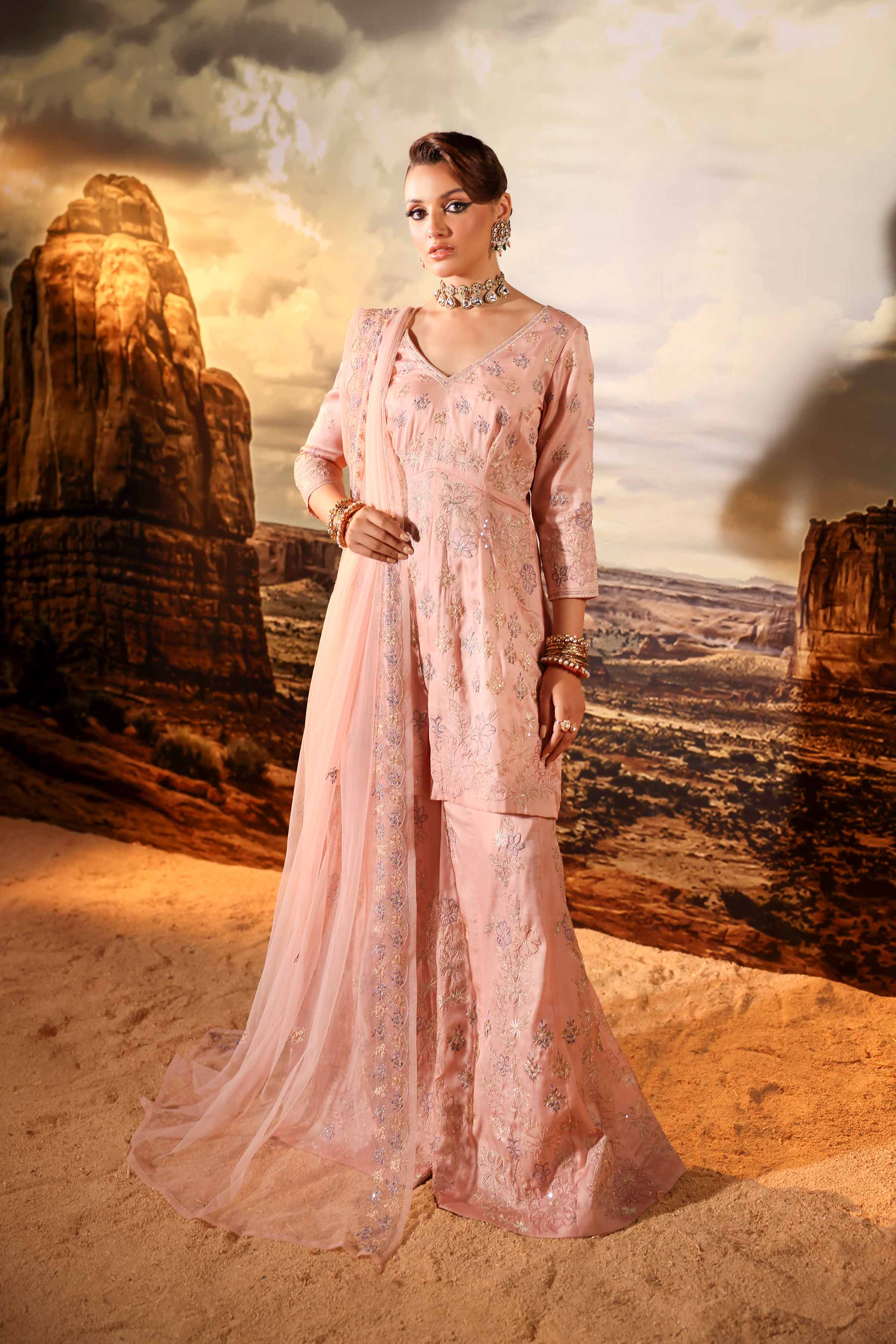 3 Piece - Embroidered Suit - KFW24-87 - Image 8
