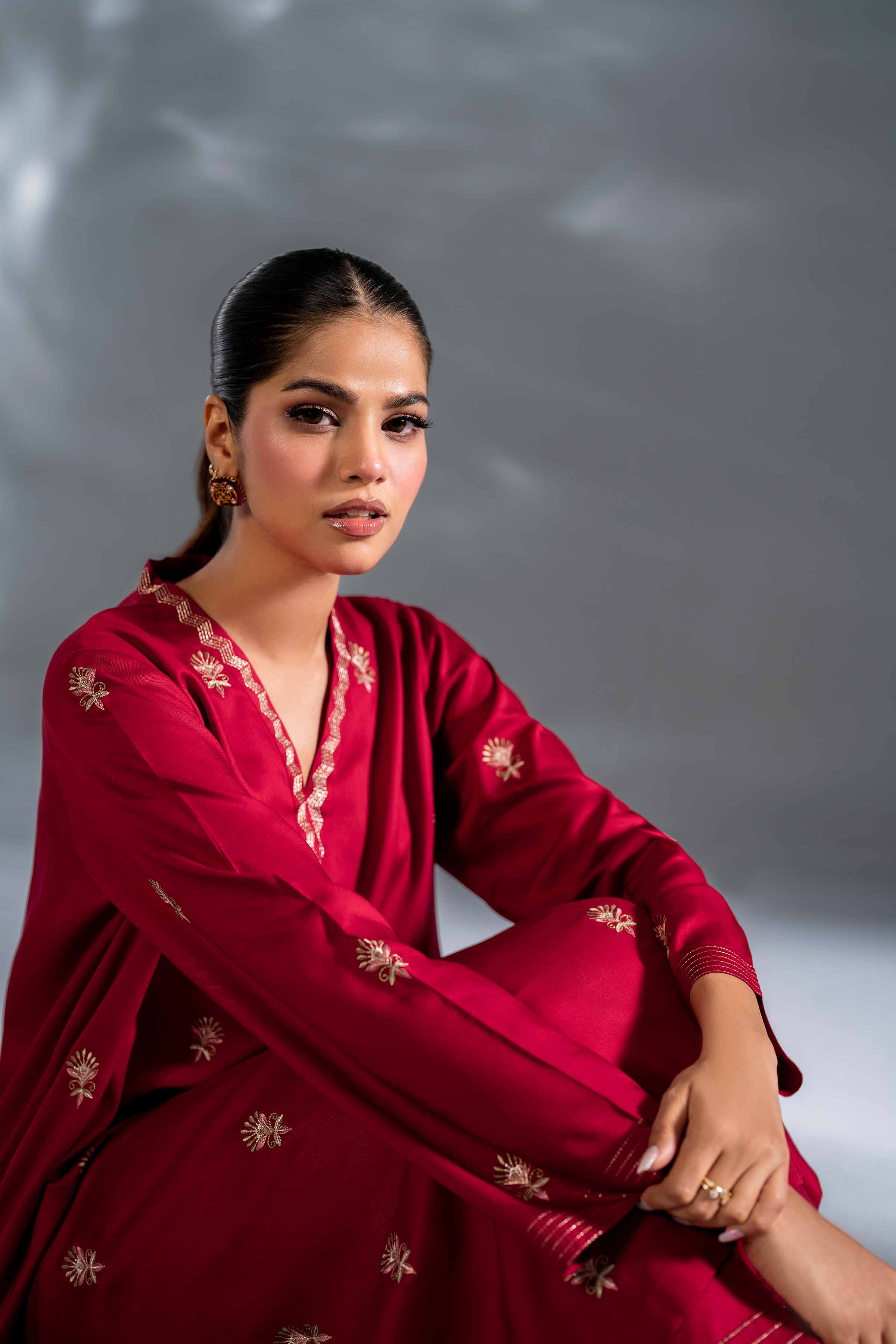 2 Piece - Embroidered Suit - KFW24-93 - Image 10